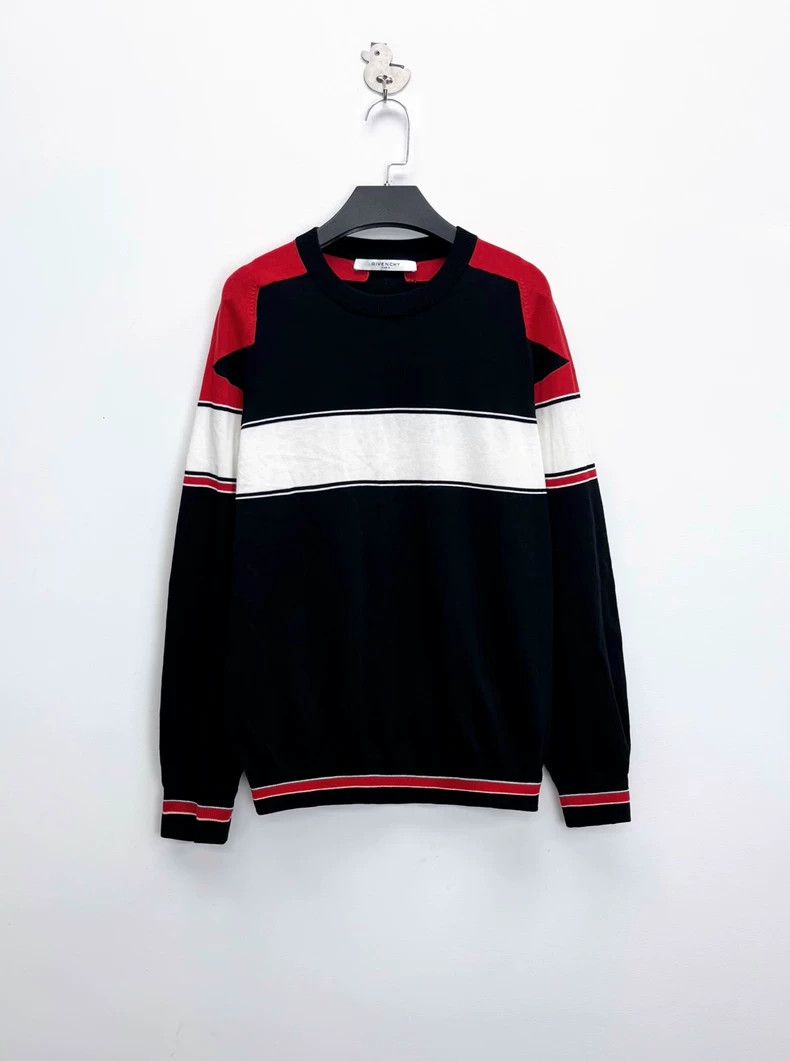 Givenchy Black and red striped knit sweater, size M