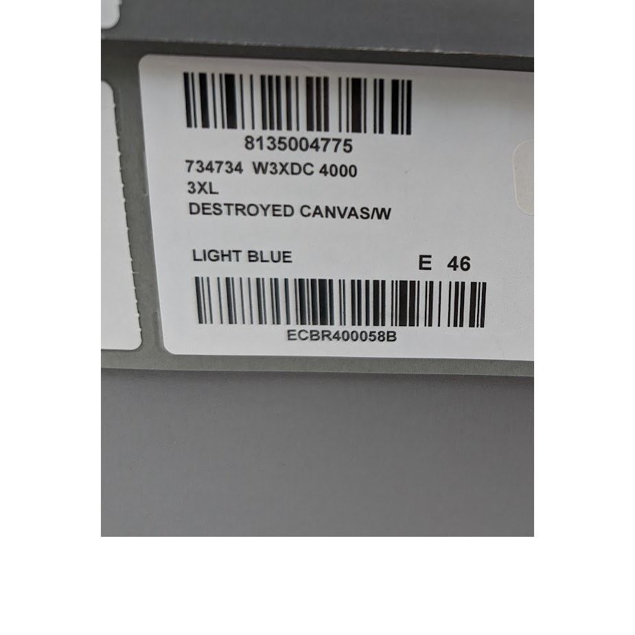 Balenciaga o1rshd1 3xl Destroyed Canvas Sneakers in Light Blue Size US 13 / EU 46 - 16 Thumbnail