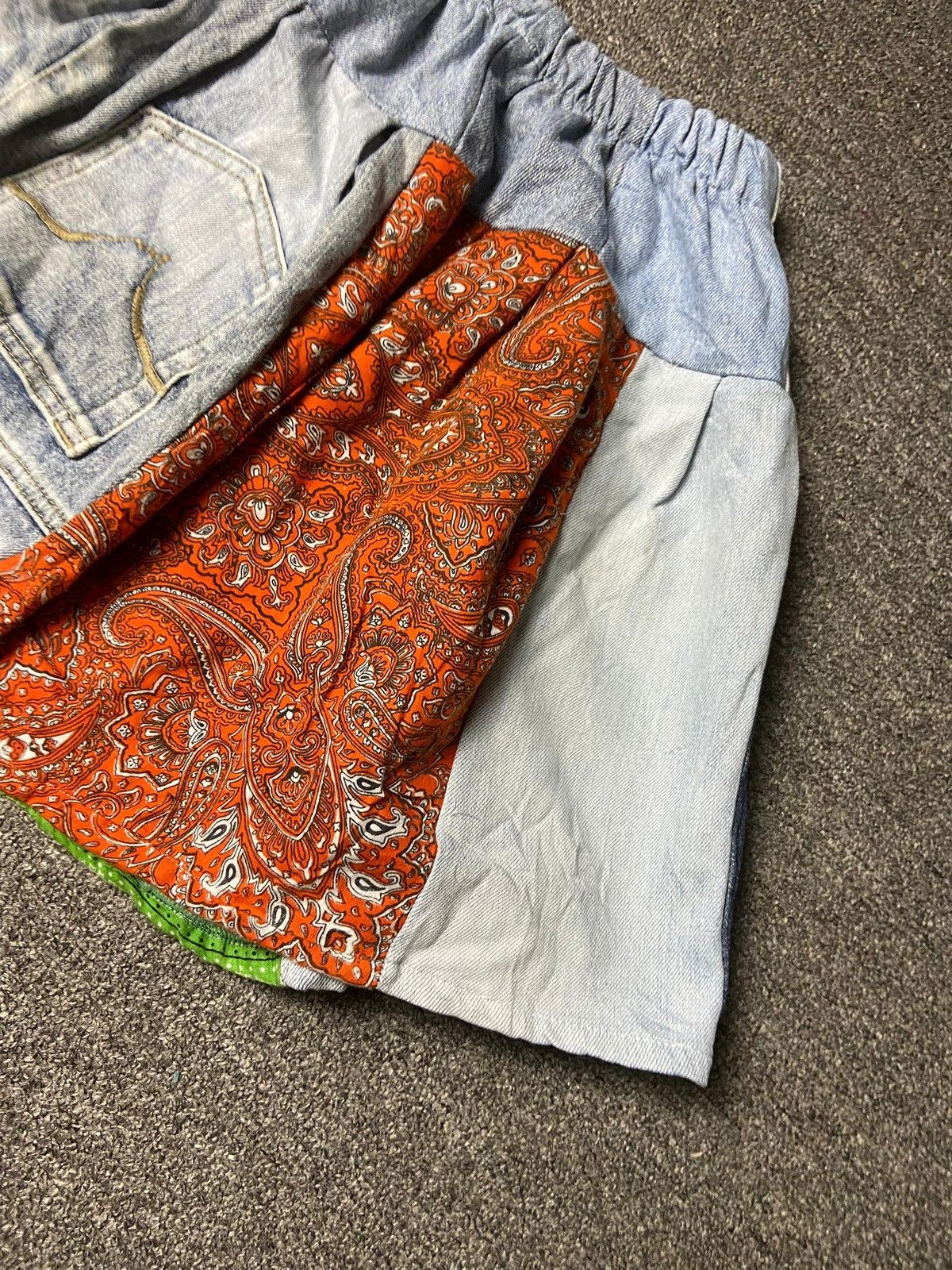 Japanese Brand Japanese Brand Upcycle Patchwork Mini Denim Skirt (167) Size 22" - 8 Thumbnail