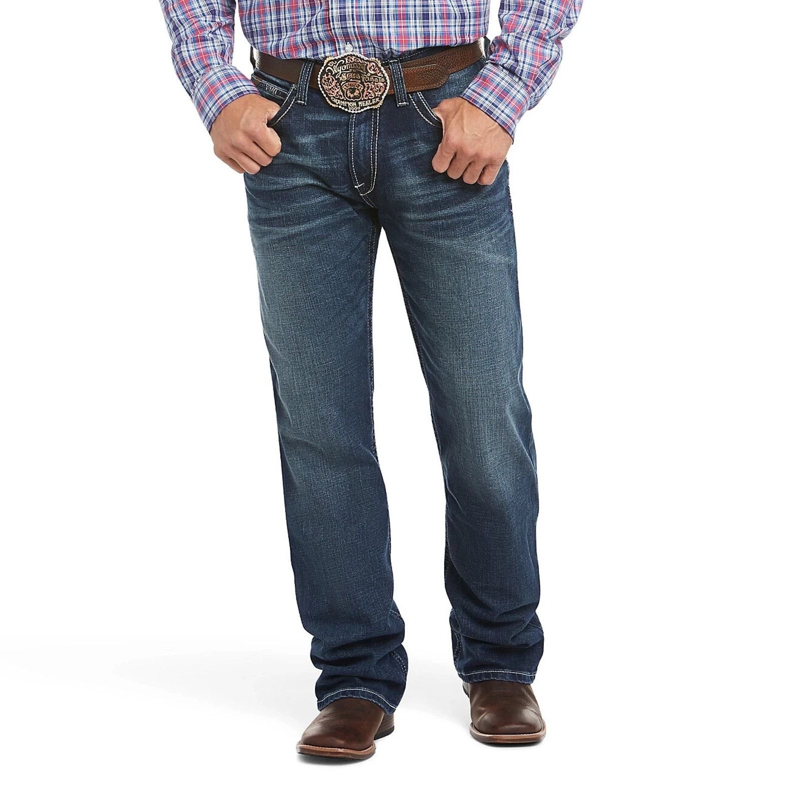 Ariat Ariat Mens M4 Low Rise Relaxed Adkins Bootcut Jeans 33 X 32 Size US 33 - 2 Thumbnail
