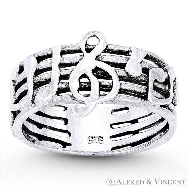 Other G-Clef, Musical Notes, & Staves Band in .925 Sterling Silver Size ONE SIZE - 1 Preview