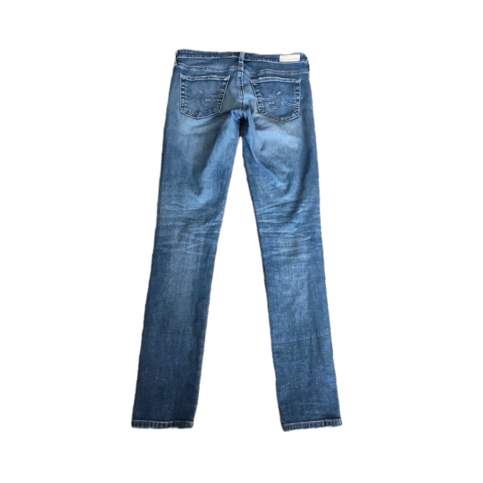 Vintage VINTAGE AG Adriano Goldschmied Women's Blue Skinny Jeans Size 27R Ankle Stretch Denim Size 27" / US 4 / IT 40 - 2 Thumbnail