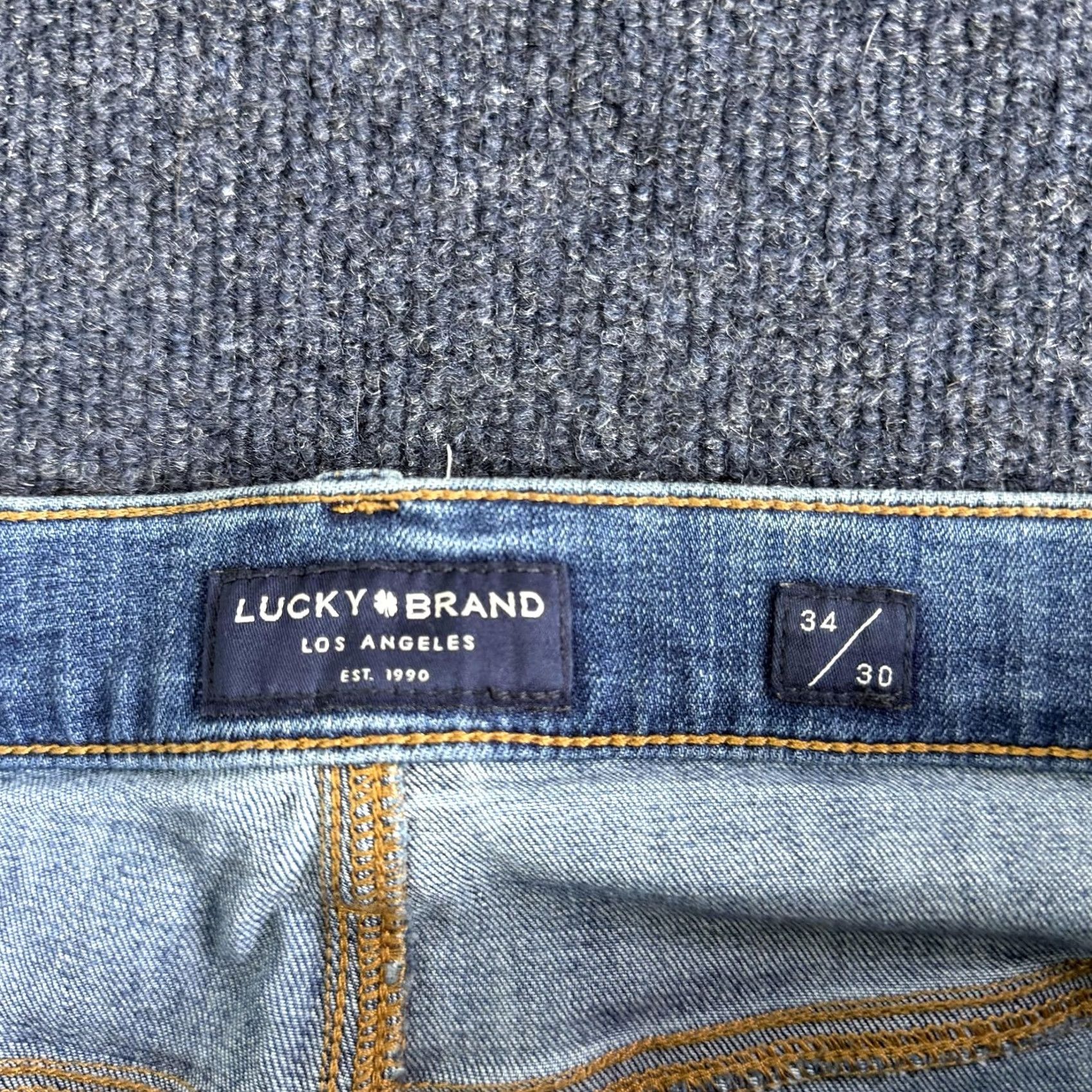 Lucky Brand Lucky Brand 223 Straight Jeans Mens 34x30 Medium Wash Blue Denim For Repair Size US 34 / EU 50 - 5 Thumbnail