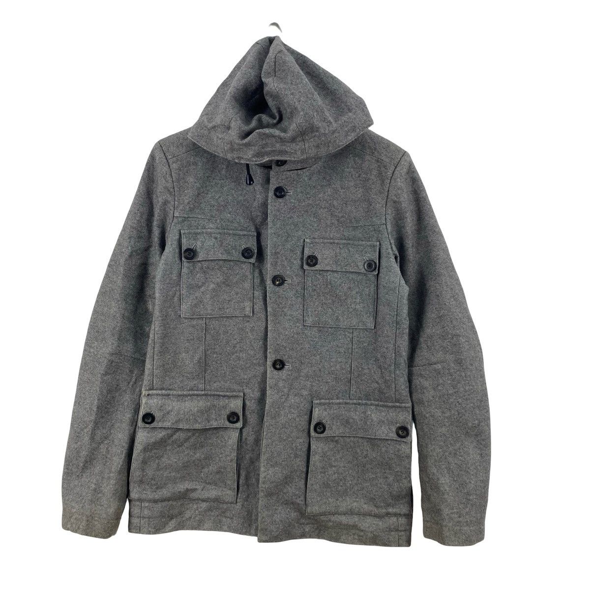 Reiss Vintage REISS HOODED Jacket Utility Field Coat Pocket Size US M / EU 48-50 / 2 - 5 Thumbnail