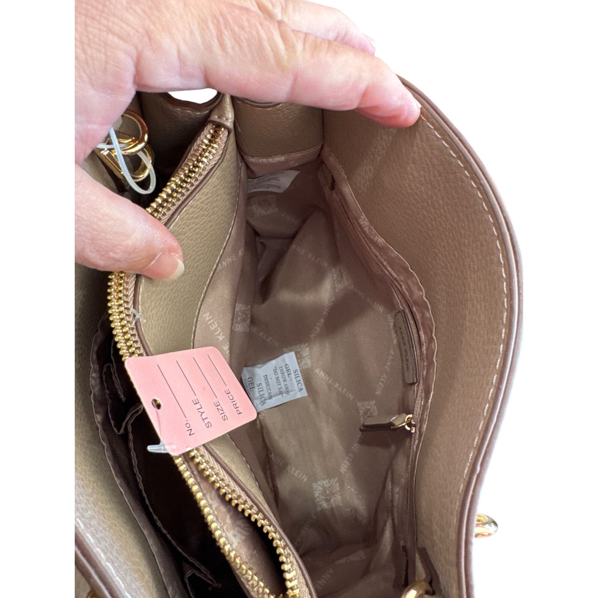 Anne Klein Anne Klein Womens Pink Tan Shoulder Handbag SKU CS7954/31055 Size ONE SIZE - 10 Thumbnail