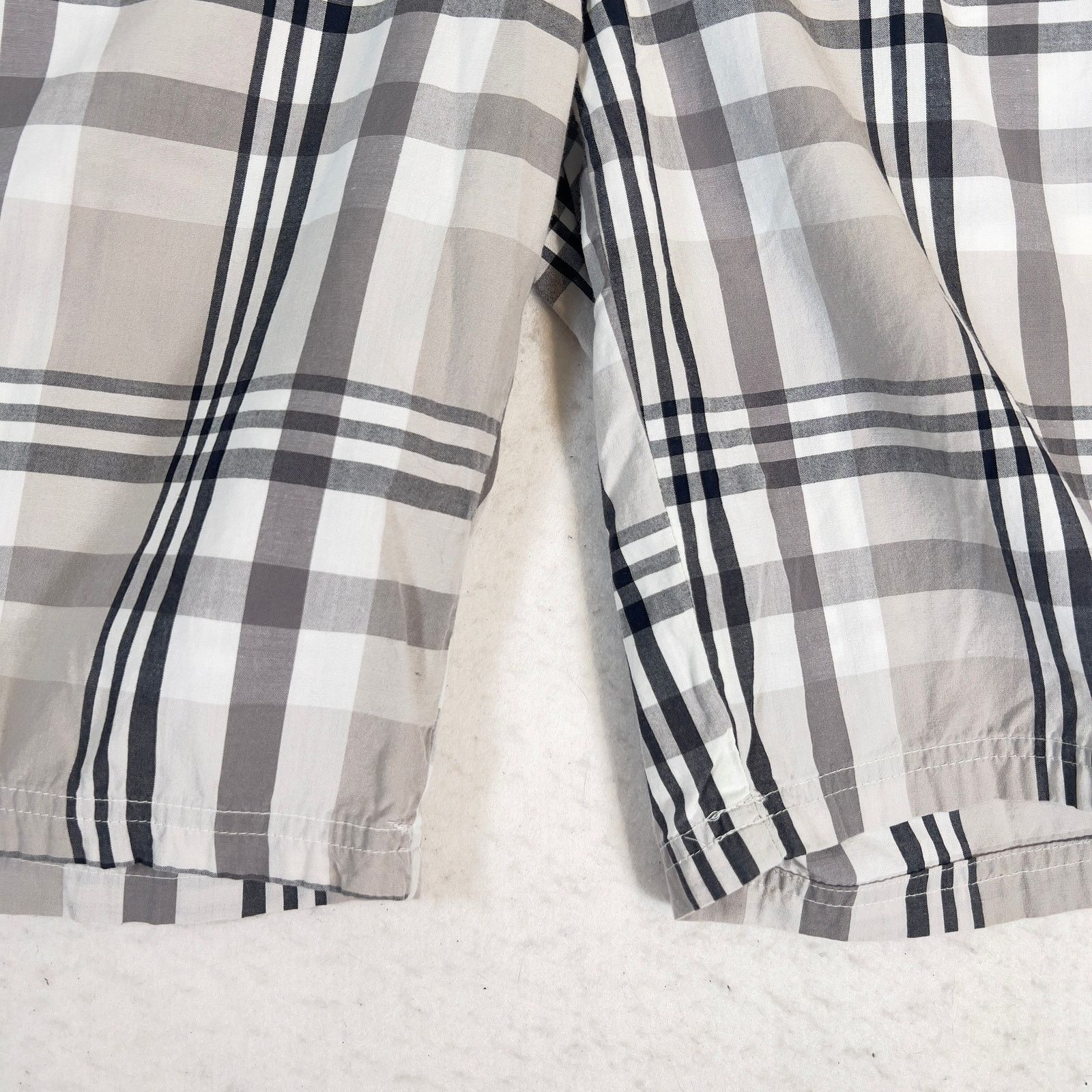Quiksilver QuikSilver Edition Hybrid Short Men Cotton Black Grey Plaid Size US 36 / EU 52 - 4 Thumbnail