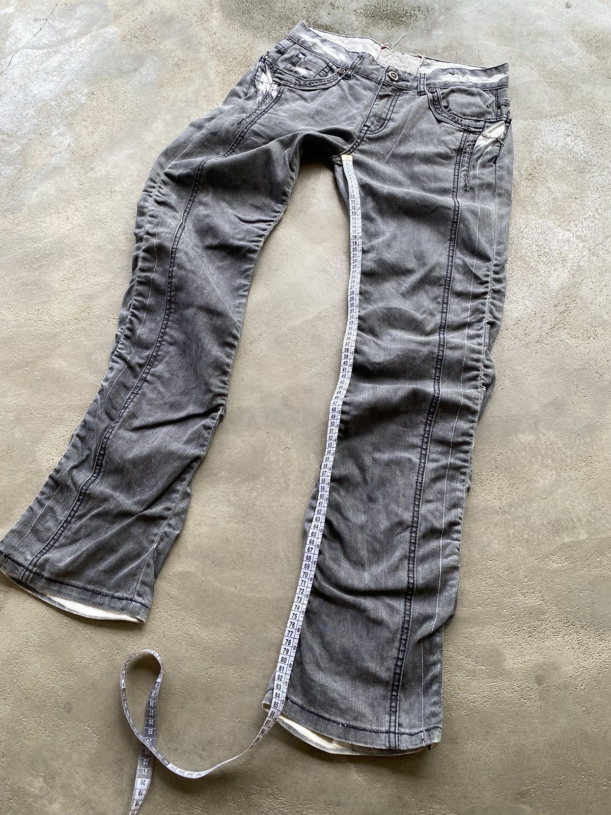 If Six Was Nine × Japanese Brand Vintage Tough Ruched Jeans Size US 31 - 12 Thumbnail