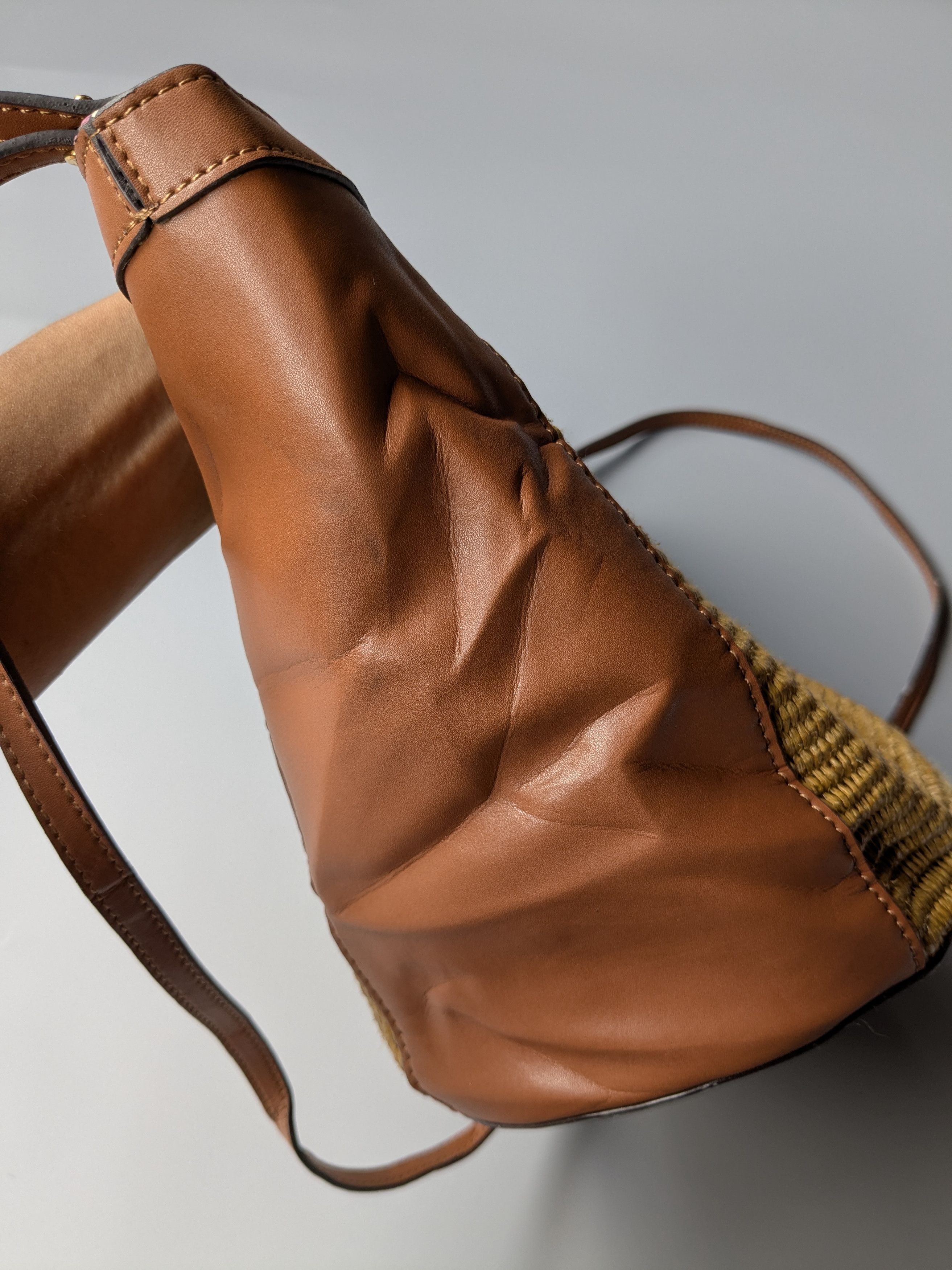 Marni Marni Tropicalia brown leather raffia effect fabric bag Size ONE SIZE - 6 Thumbnail