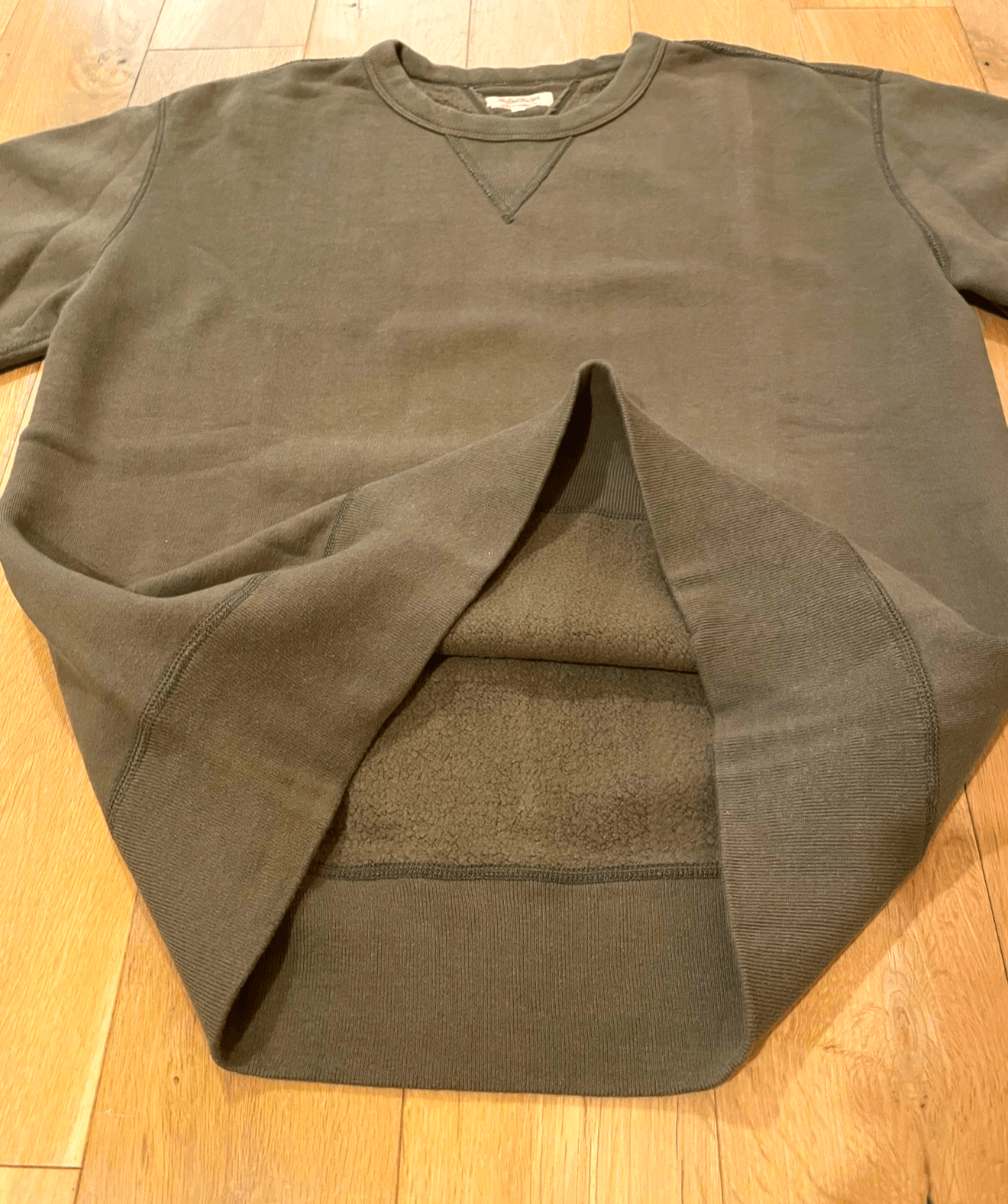The Real McCoy's The Real McCoy's Loopwheel Sweatshirt Olive X-Large Size US XL / EU 56 / 4 - 4 Thumbnail