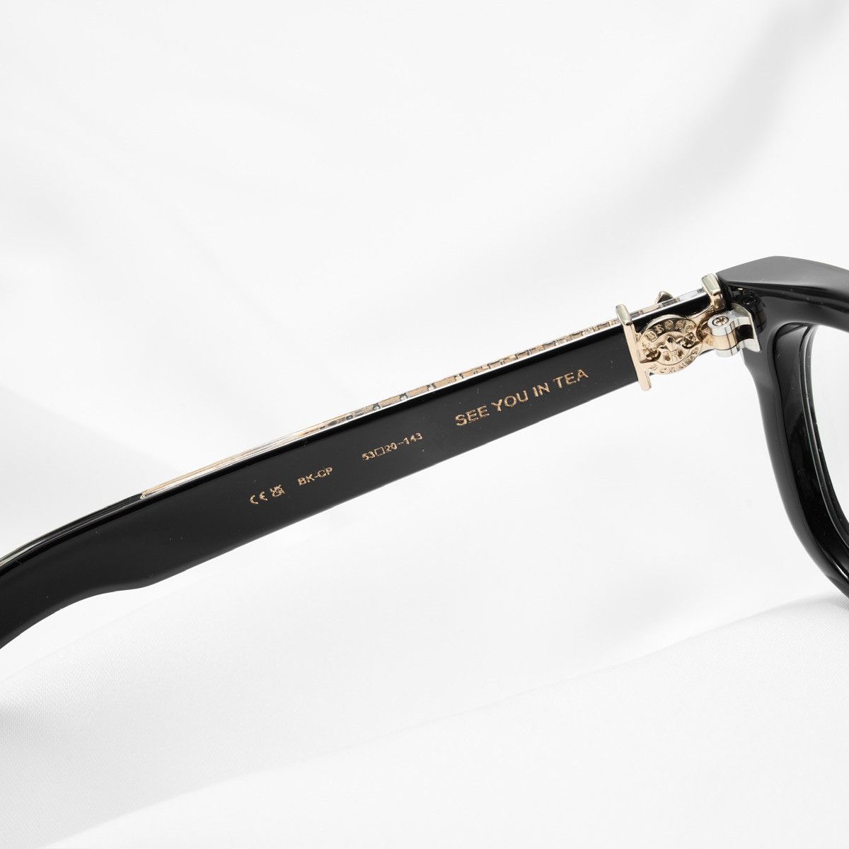 Chrome Hearts CHROME HEARTS SEE YOU IN TEA BLACK-GOLD PLATED GLASSES Size ONE SIZE - 5 Thumbnail