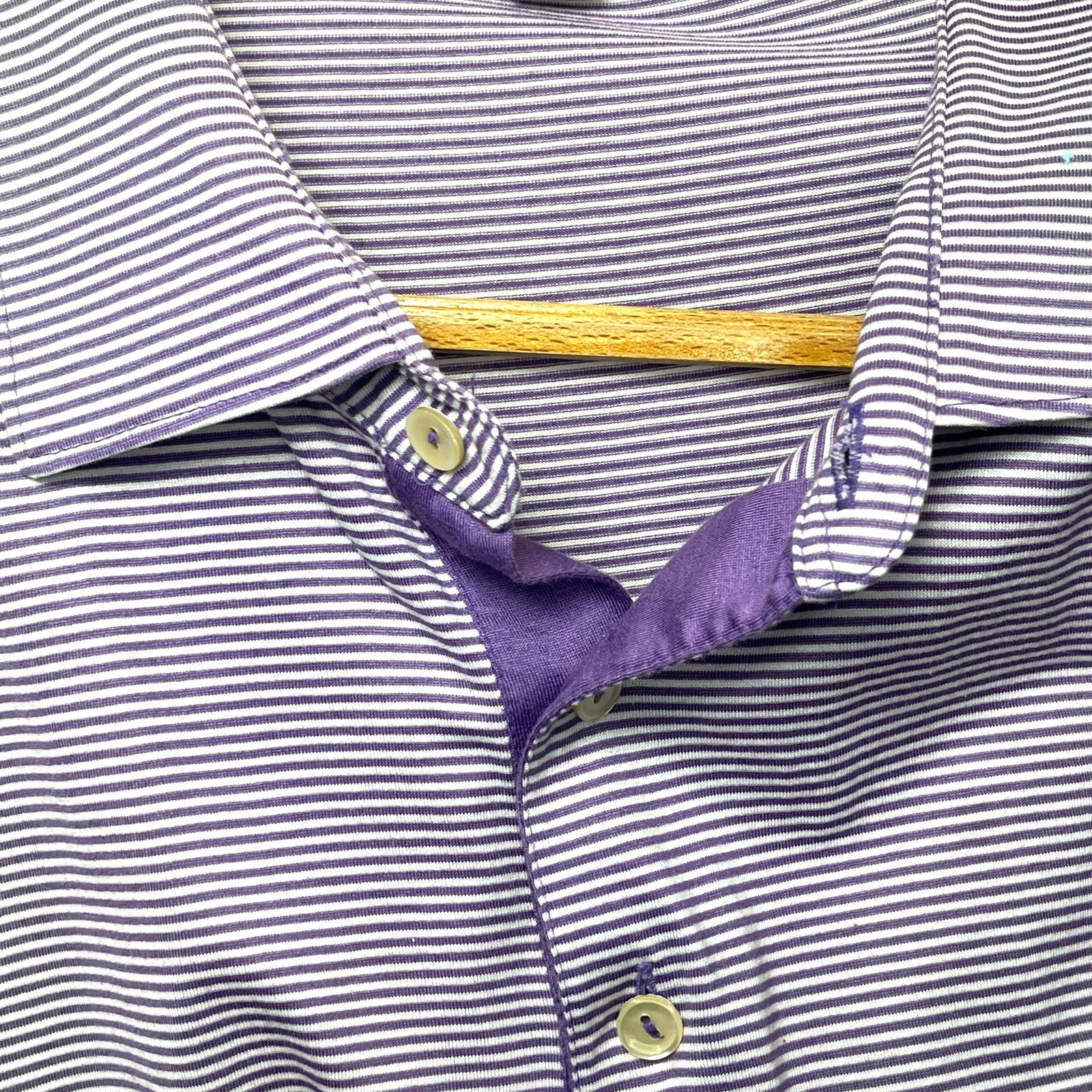 Peter Millar Peter Millar Pinstriped Polo Collared Shirt XL Size US XL / EU 56 / 4 - 3 Thumbnail