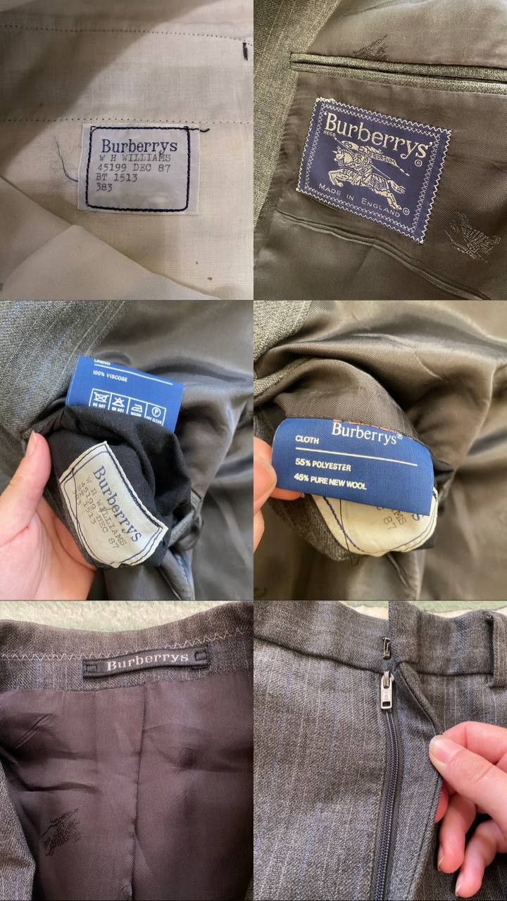 Burberry Burberrys Wool Formal Suit blazer + pants Size 52R - 2 Thumbnail