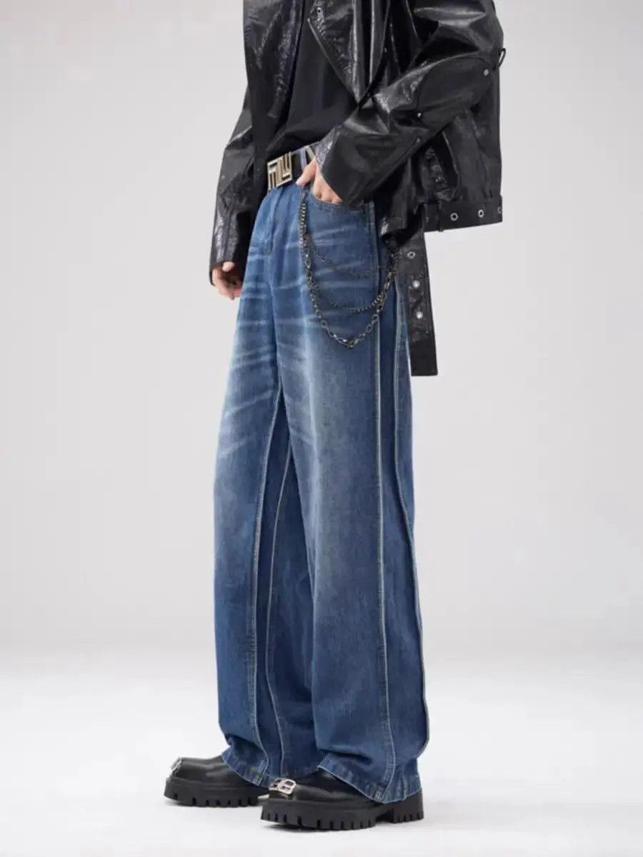 Japanese Brand American trend straight leg vintage cotton jeans Size US 32 / EU 48 - 5 Thumbnail