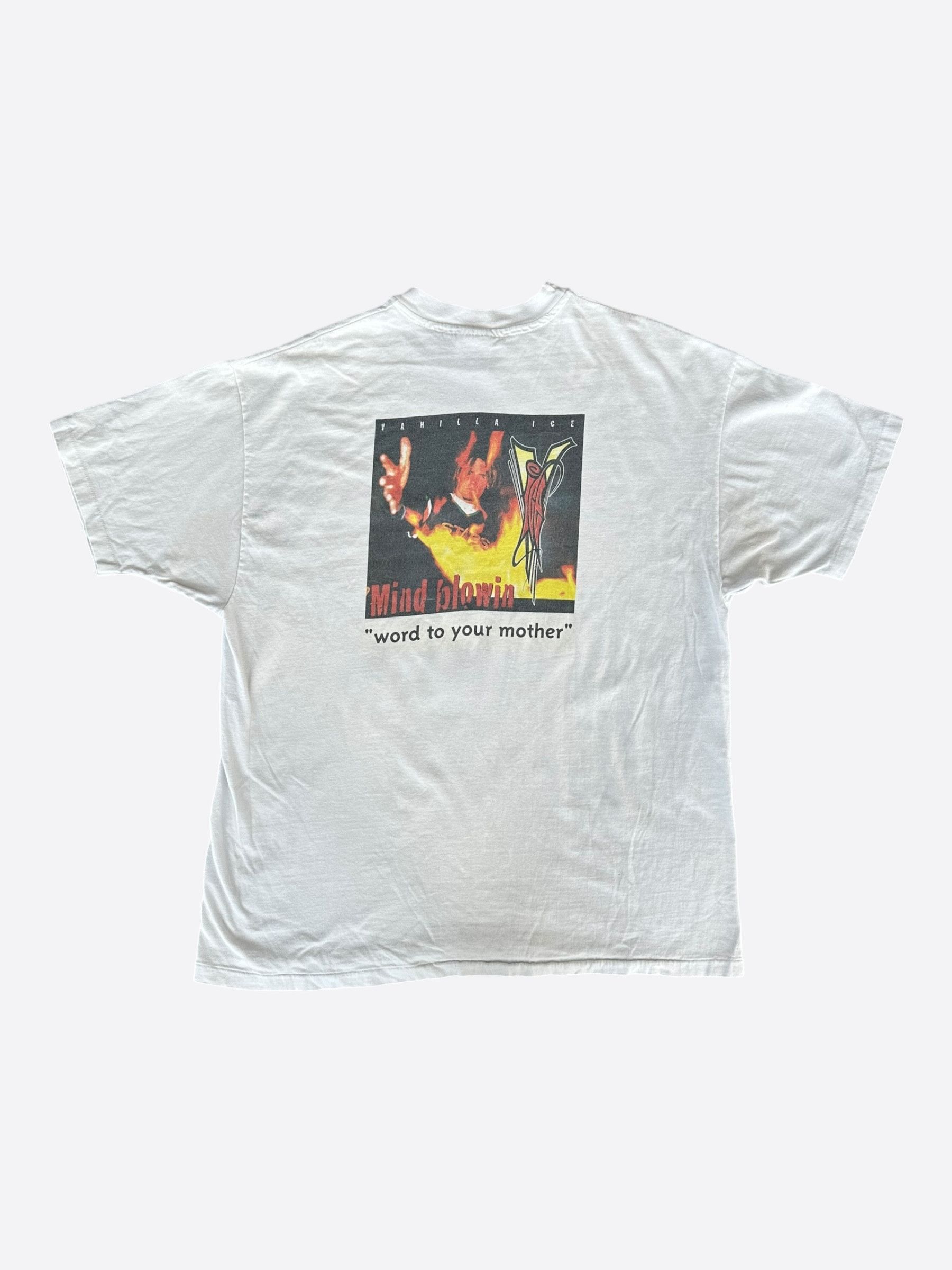 Vintage Vintage White Vanilla Ice Mind Blowin Album T-Shirt Size US L / EU 52-54 / 3 - 2 Thumbnail