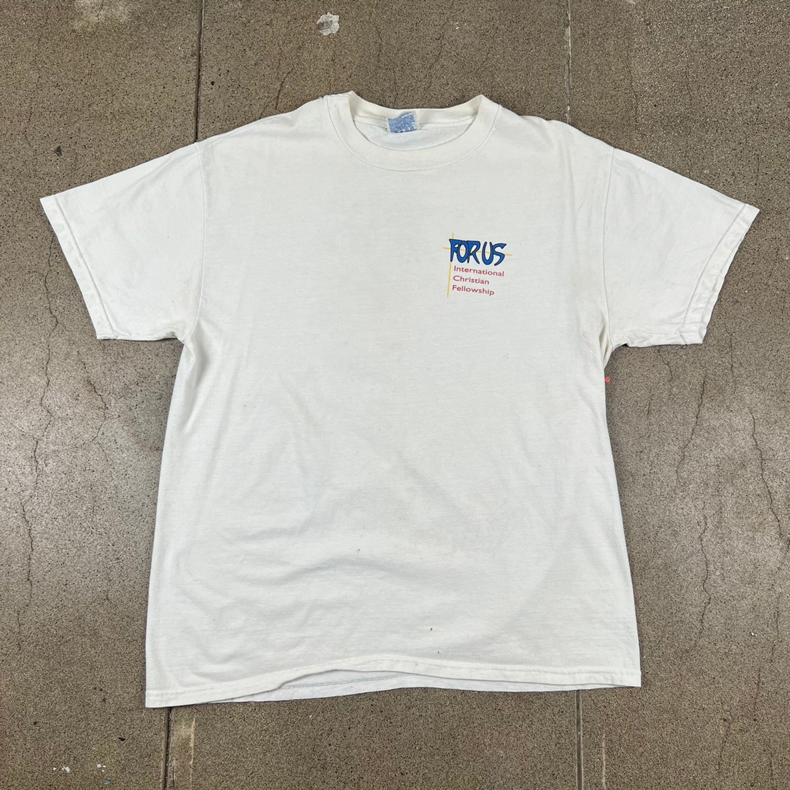 Vintage Vintage Jesus tee. For us. Dummy graphic Christian tee L Size US L / EU 52-54 / 3 - 2 Thumbnail
