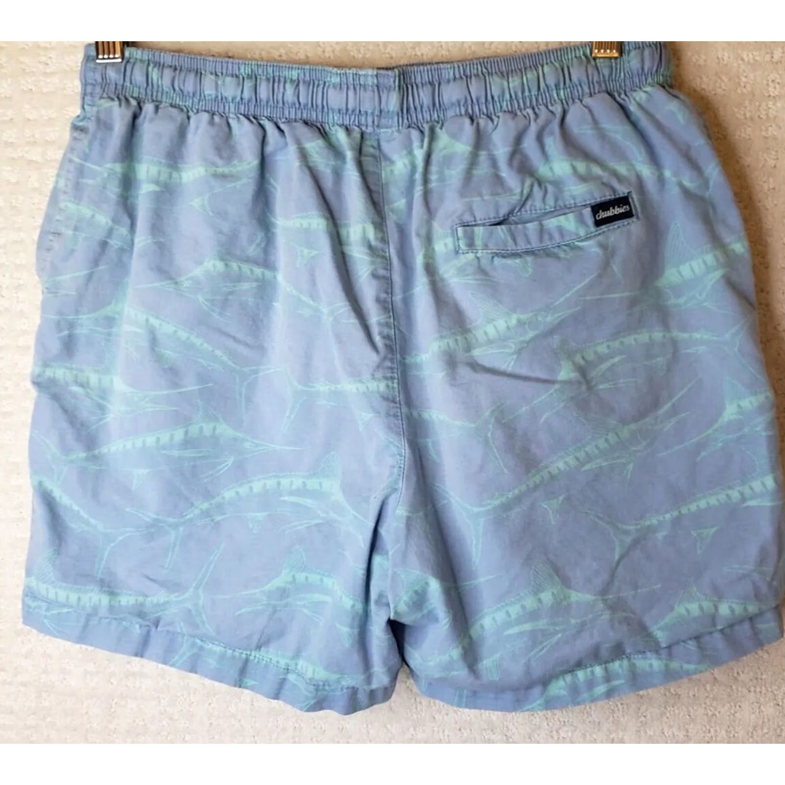 Chubbies Chubbies Shorts Mens M Blue Men Board Fish Pattern Size US 31 - 7 Thumbnail