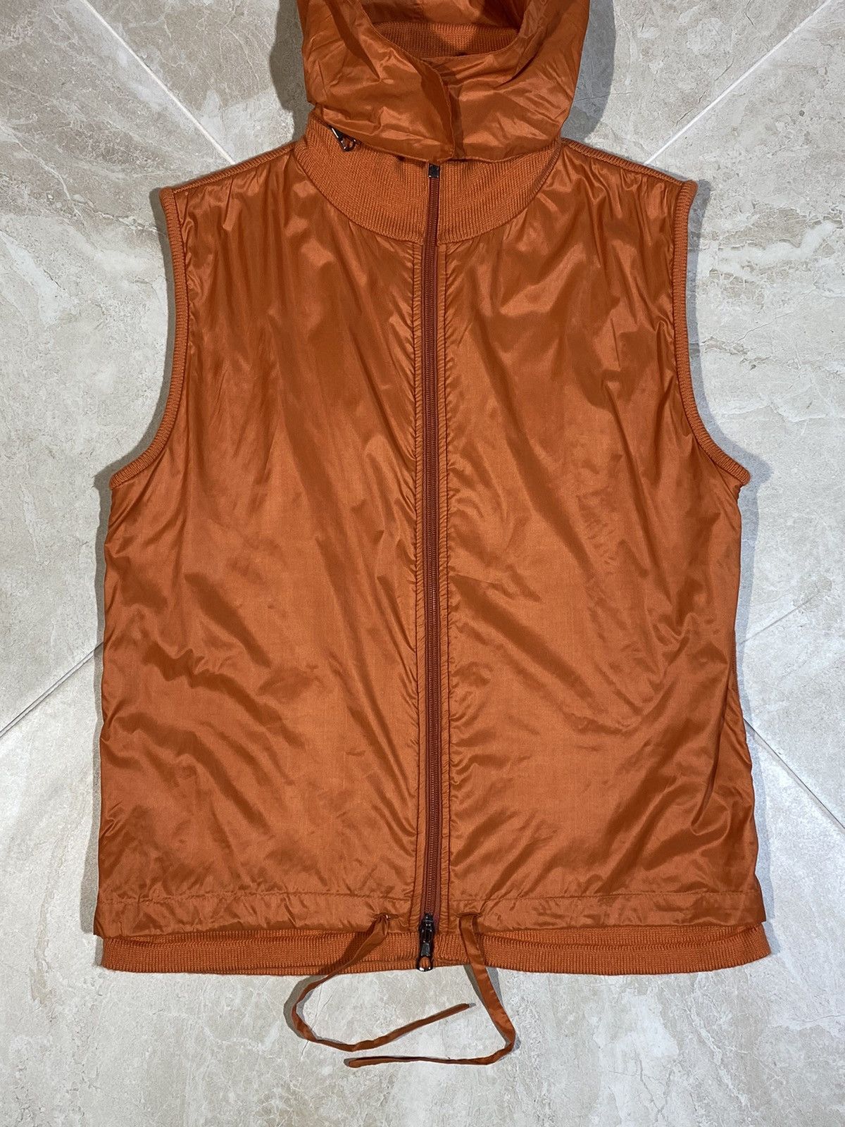 Moncler × Vintage Vintage Moncler Orange Nylon Knit Vest Size L / US 10 / IT 46 - 2 Thumbnail