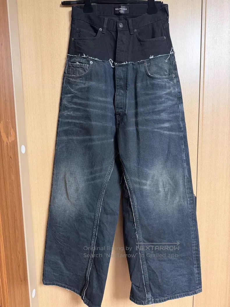 Balenciaga Balenciaga size XS Double Waist Stitched Distressed Denim Size US 27 - 1 Thumbnail