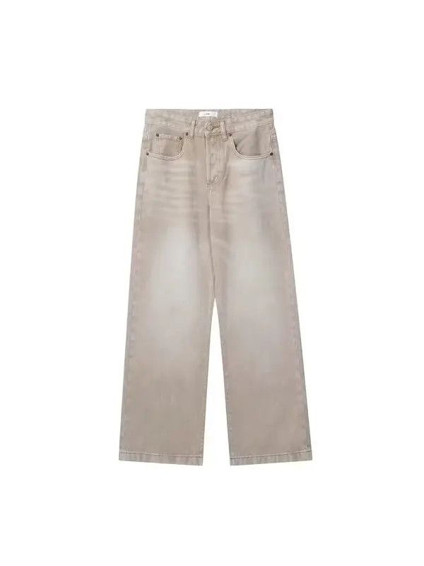 VIBE Retro apricot simple wide-leg draped jeans Size US 34 / EU 50 - 5 Thumbnail