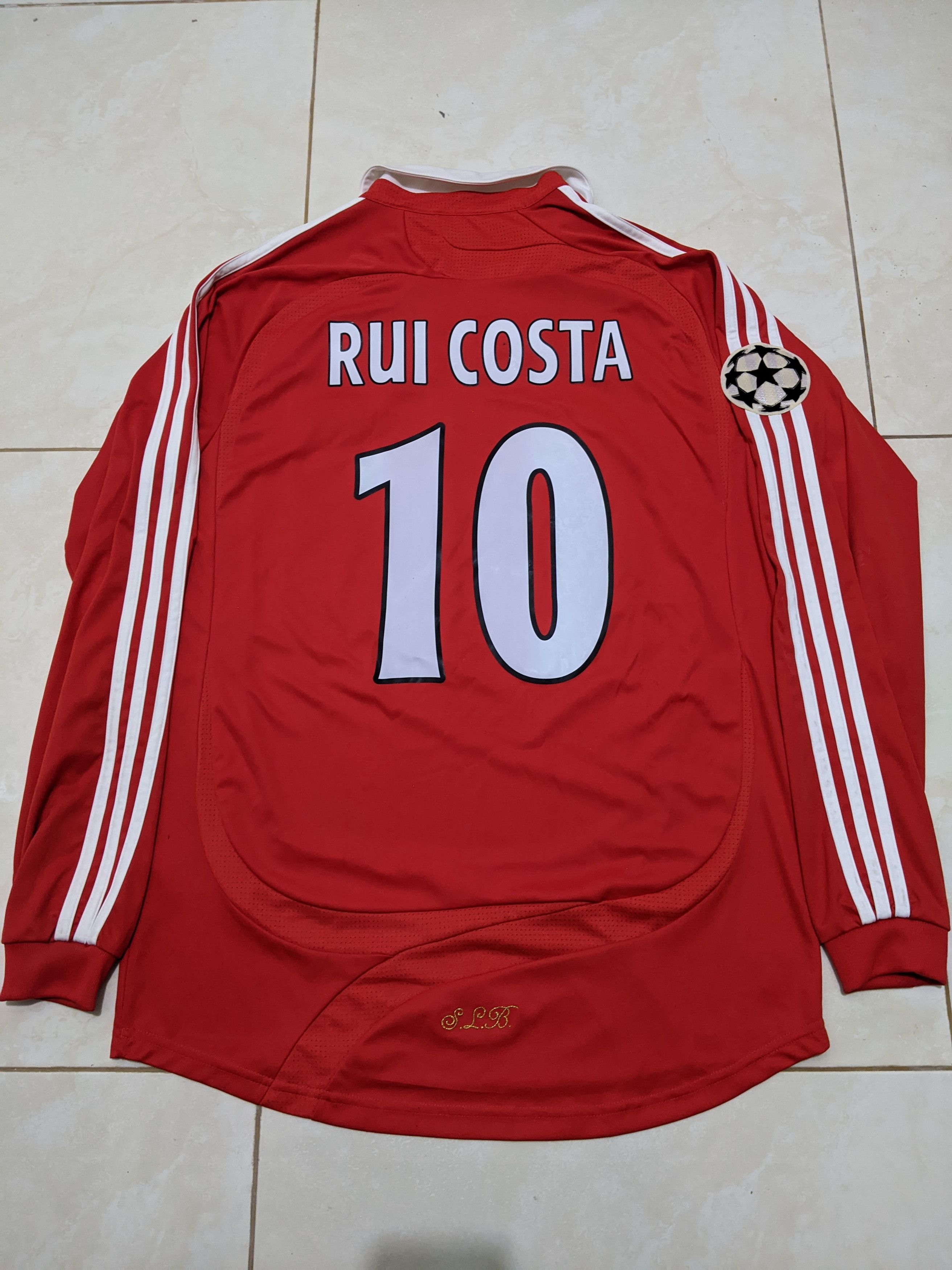 Adidas Benfica home 2007 UCL RUI COSTA Jersey football shirt Size US L / EU 52-54 / 3 - 2 Thumbnail