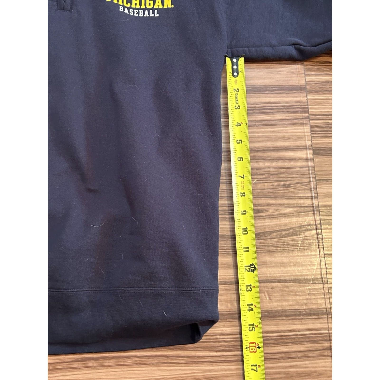 Champion VINTAGE Champion Michigan Wolverines Baseball 1/4 Zip Sweatshirt M Blue Logo Graphic Print Men 90s College Sports Sweater Size US M / EU 48-50 / 2 - 4 Thumbnail