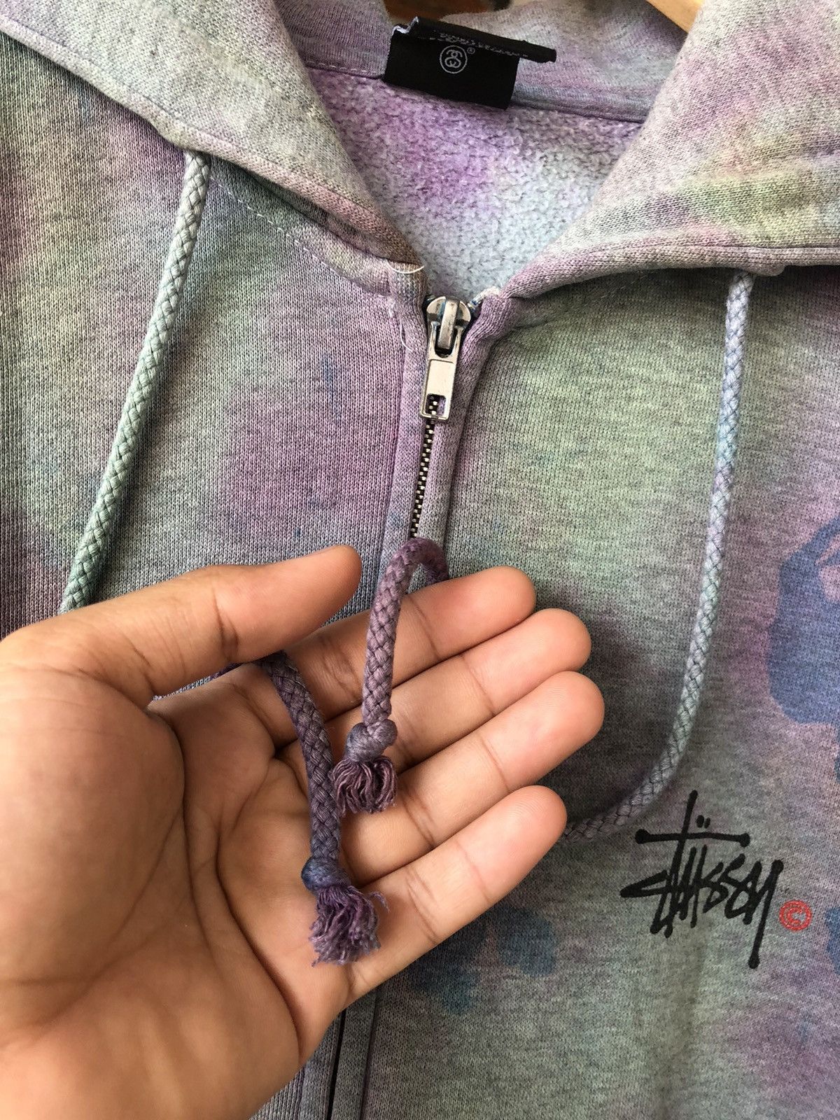 Stussy Rare❗️Stussy Tie Dye Big Logo Sweater Hoodie y2k Size US S / EU 44-46 / 1 - 10 Thumbnail