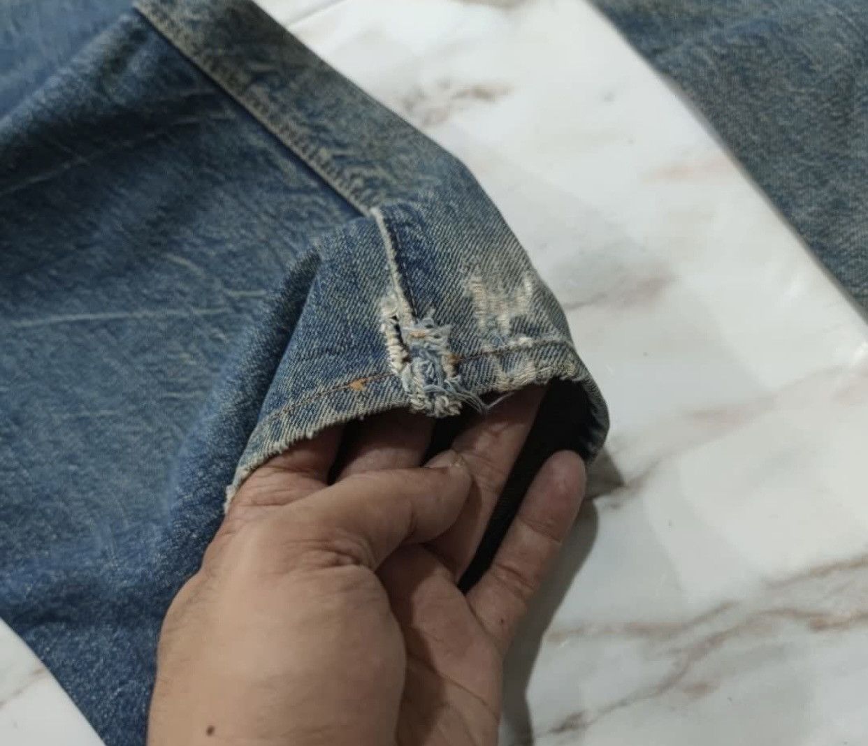Warehouse × Warehouse & Co. Vintage Warehouse Selvedge Jeans distressed Size US 31 - 6 Thumbnail