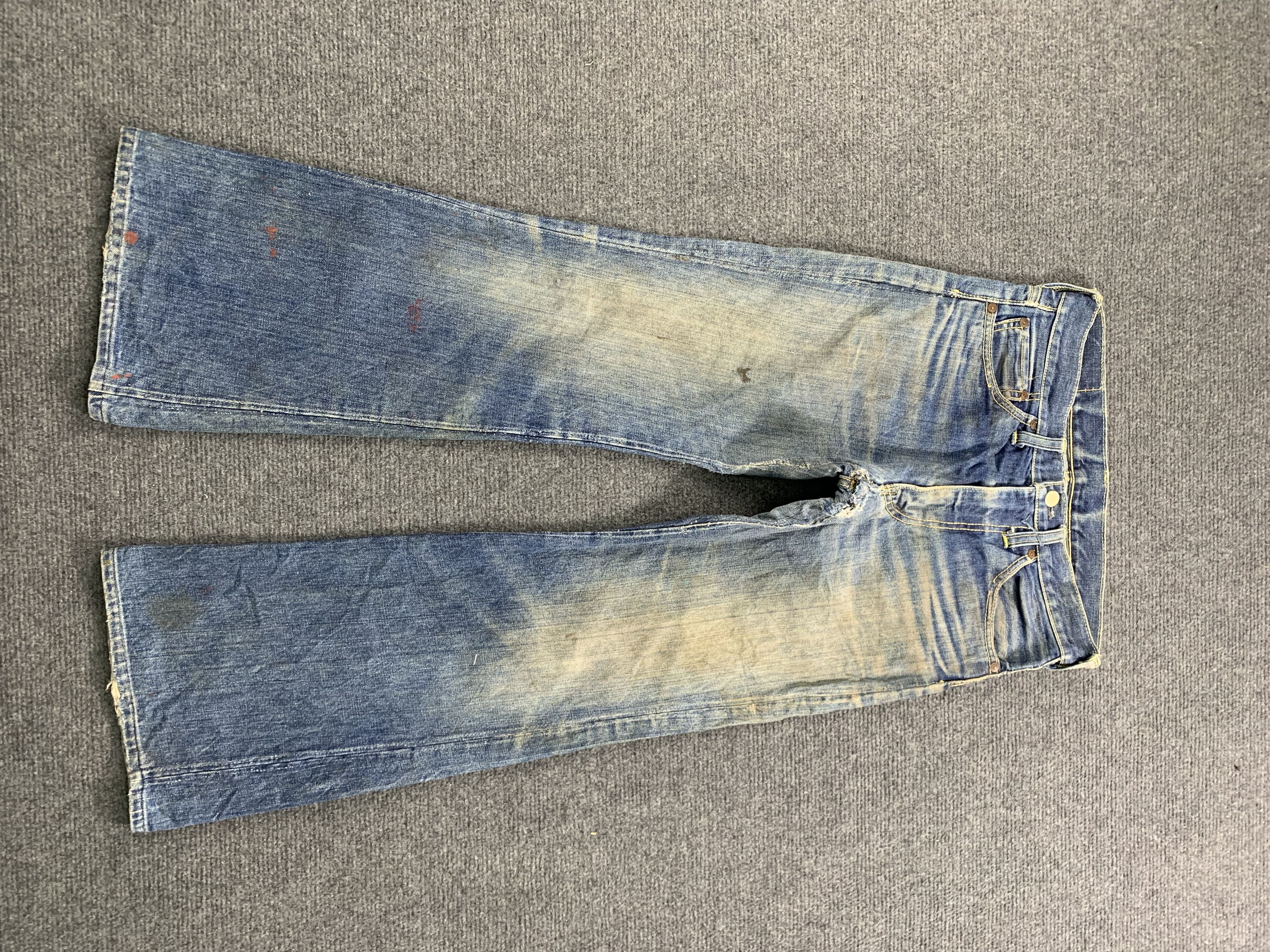 image of If Six Was Nine x Vintage Flared Hippie Bootcut Jeans in Blue Denim, Men's (Size 29)