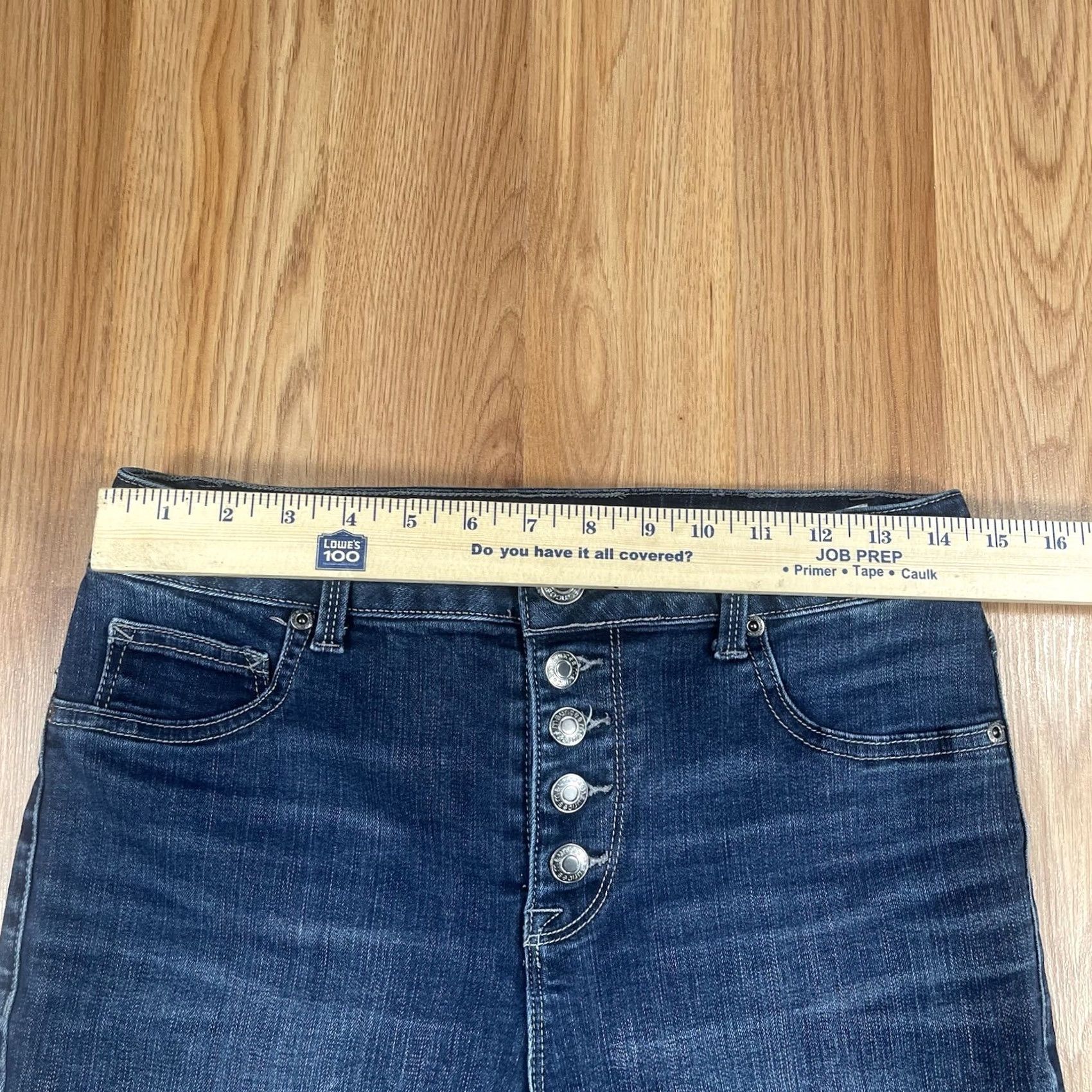 Vintage Maurices Jeans Womens Small Short Super High Rise Skinny Stretch Button Fly - Vintage Condition Size 28" / US 6 / IT 42 - 3 Thumbnail