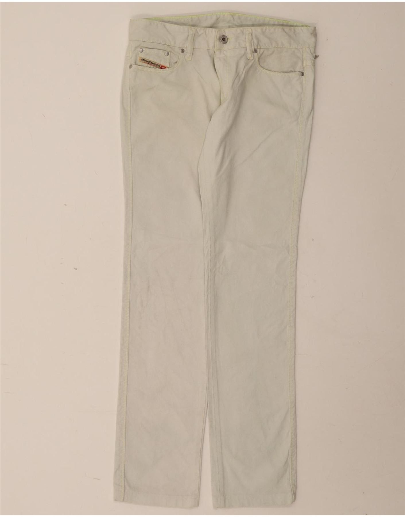 Diesel Womens Slim Jeans W27 L31 White Cotton Size 42" / US 20 - 1 Thumbnail