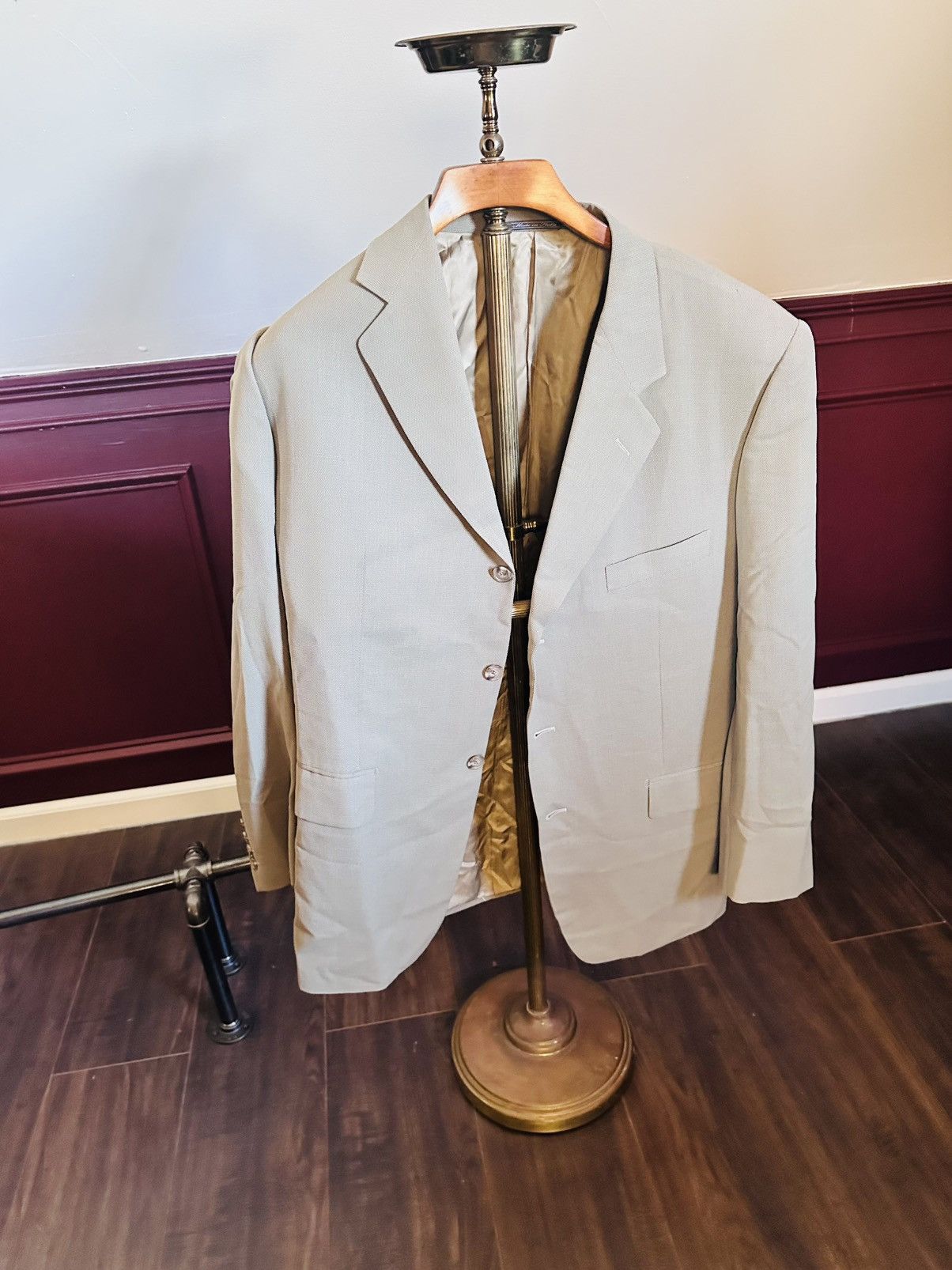 Corneliani SILK/VIRGIN WOOL knit gray/green jacket Italy Size 44R - 12 Thumbnail