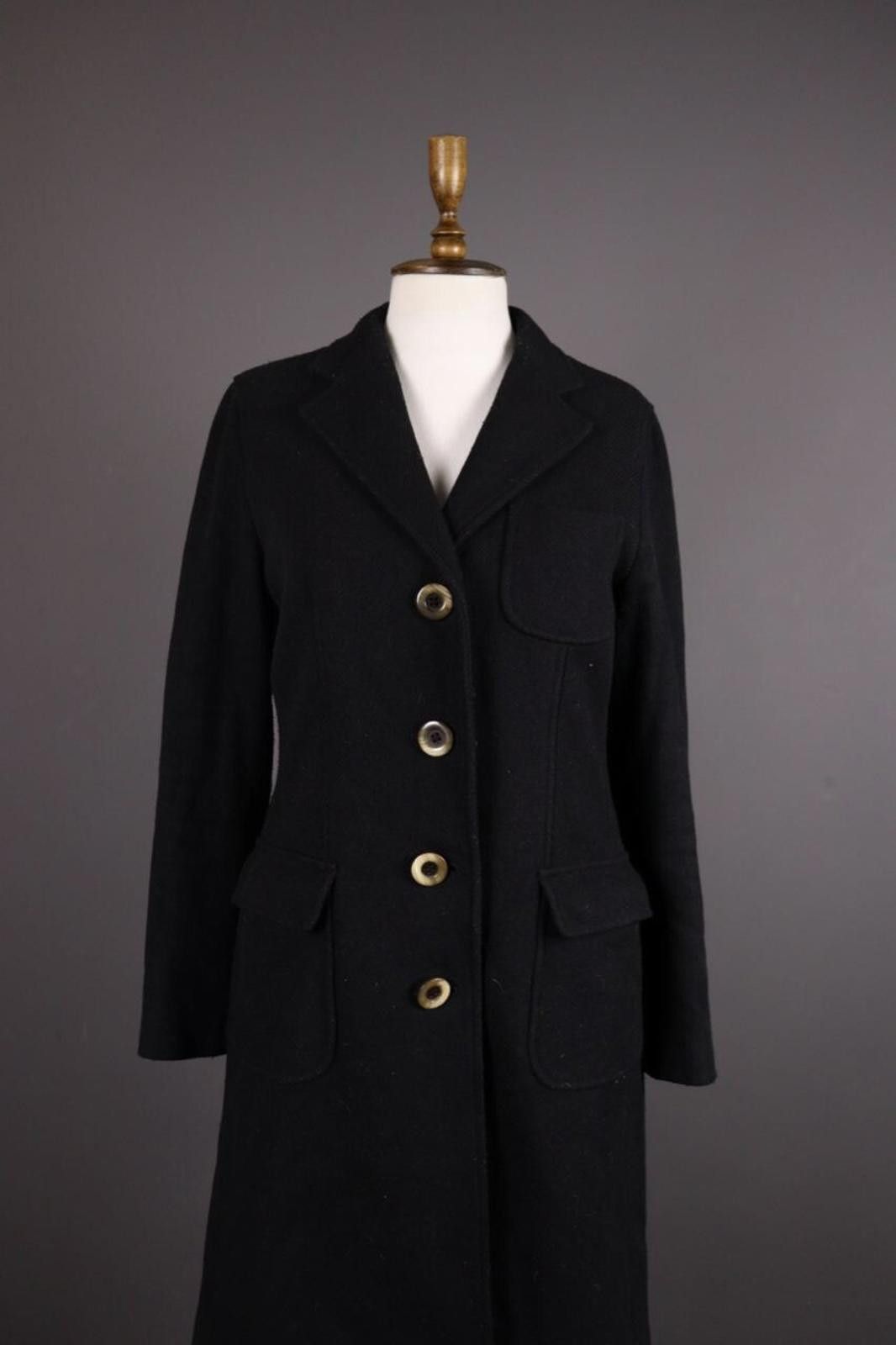 Designer WEEKEND MAX MARA Black Wool Coat Size I 44 / GB 12 / USA 10 Size M / US 6-8 / IT 42-44 - 1 Thumbnail
