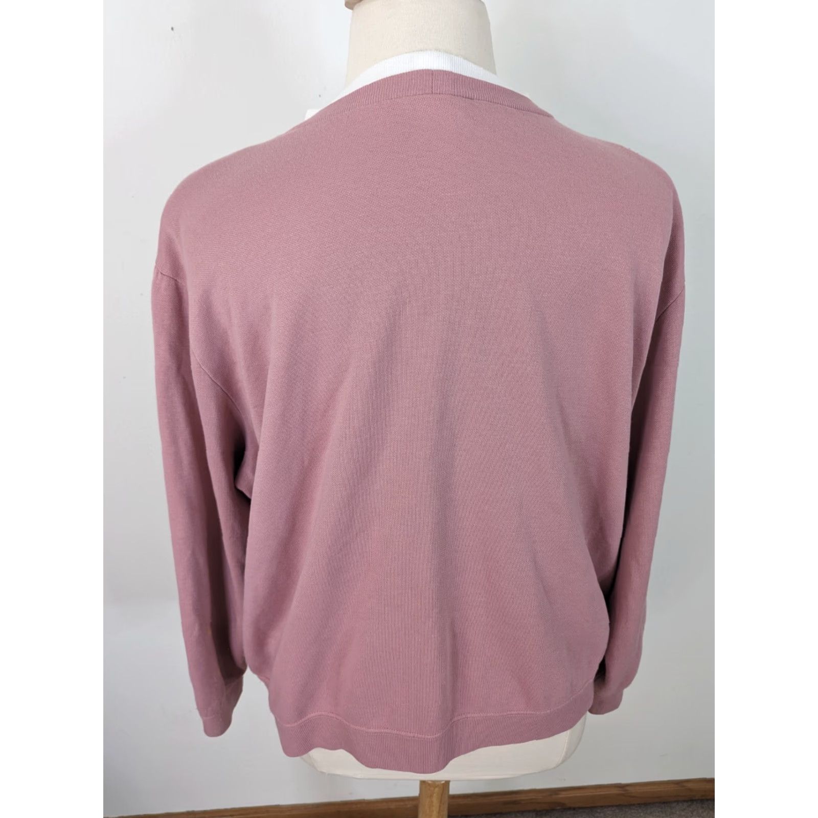 Pinko VINTAGE collared sweatshirt Pink Cottagecore heart flowers Women’s 2XL XXL Embroidered Sweatshirt Pullover 90s Size XXL / US 16-18 / IT 52-54 - 2 Thumbnail