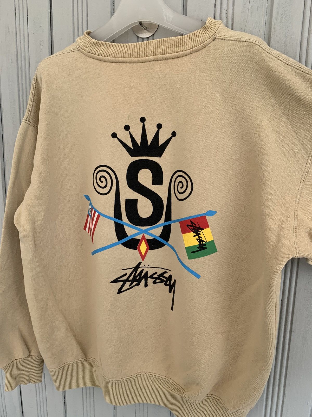 Stussy RARE Vintage Stussy Rasta Distressed Sweatshirt Size US M / EU 48-50 / 2 - 6 Thumbnail