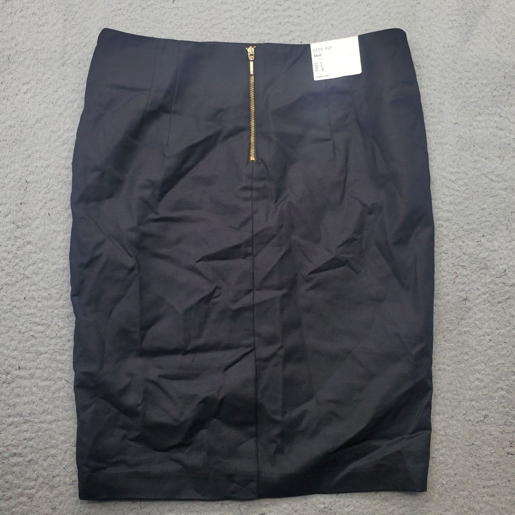 Vintage Dalia Collection Skirt Womens 8 Black Stretch City Fit Low Rise Back Zip Size 30" / US 8 / IT 44 - 6 Thumbnail