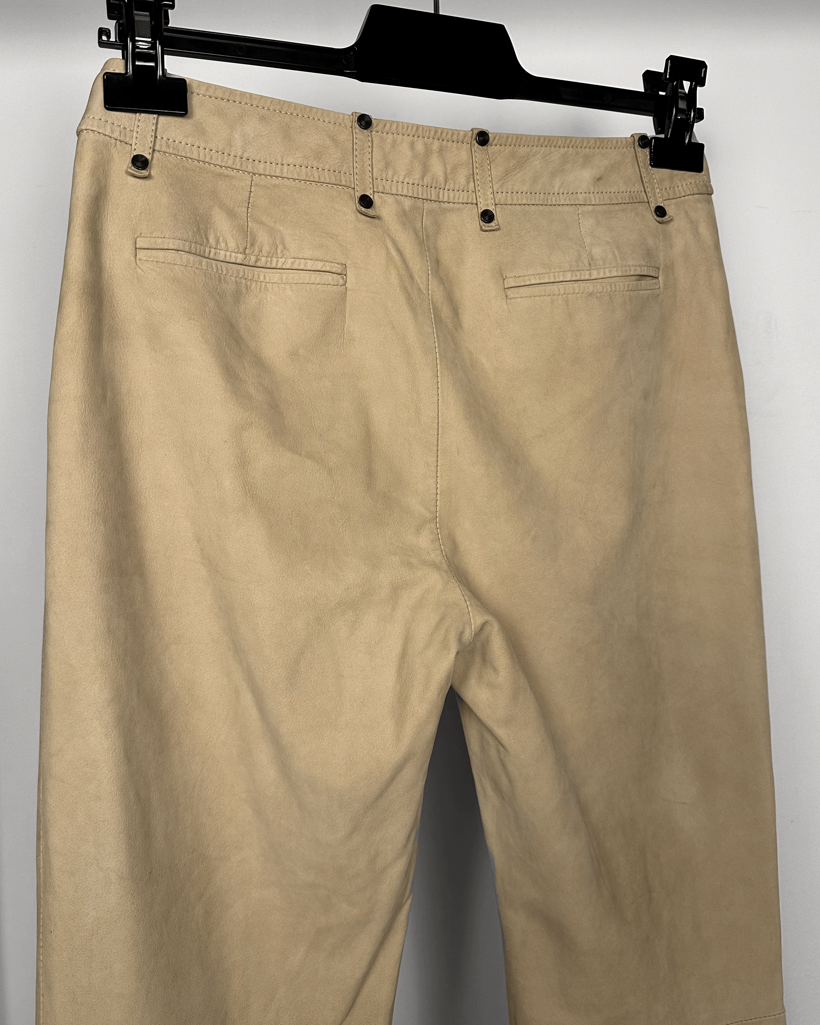 Gucci Gucci Tom Ford Cream Leather Flared Pants Size US 28 / EU 44 - 7 Thumbnail