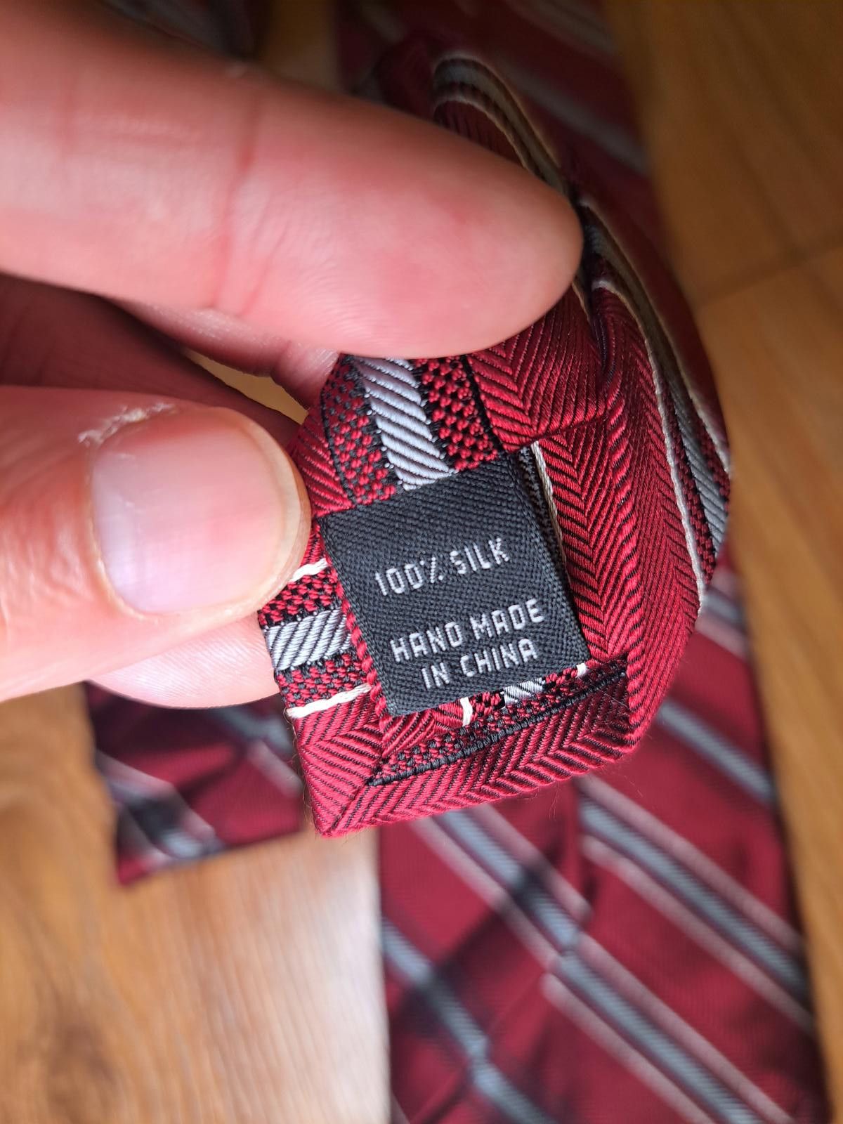 Jos. A. Bank Jos A Bank Silk Tie Red Multicolor Striped Herringbone Size ONE SIZE - 3 Thumbnail