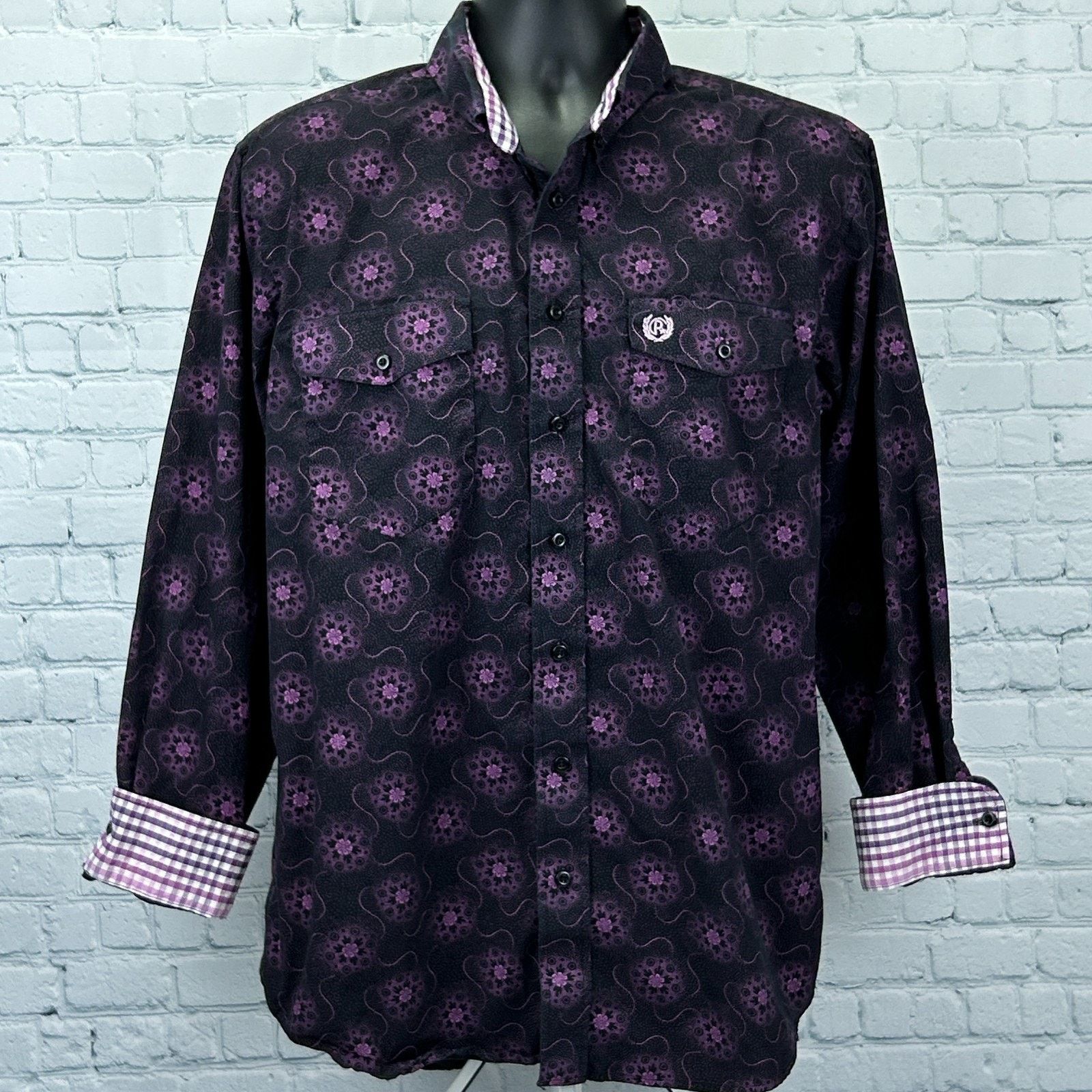 Panhandle Slim Panhandle Select Button Front Shirt Flip Cuffs Black L Size US L / EU 52-54 / 3 - 1 Thumbnail