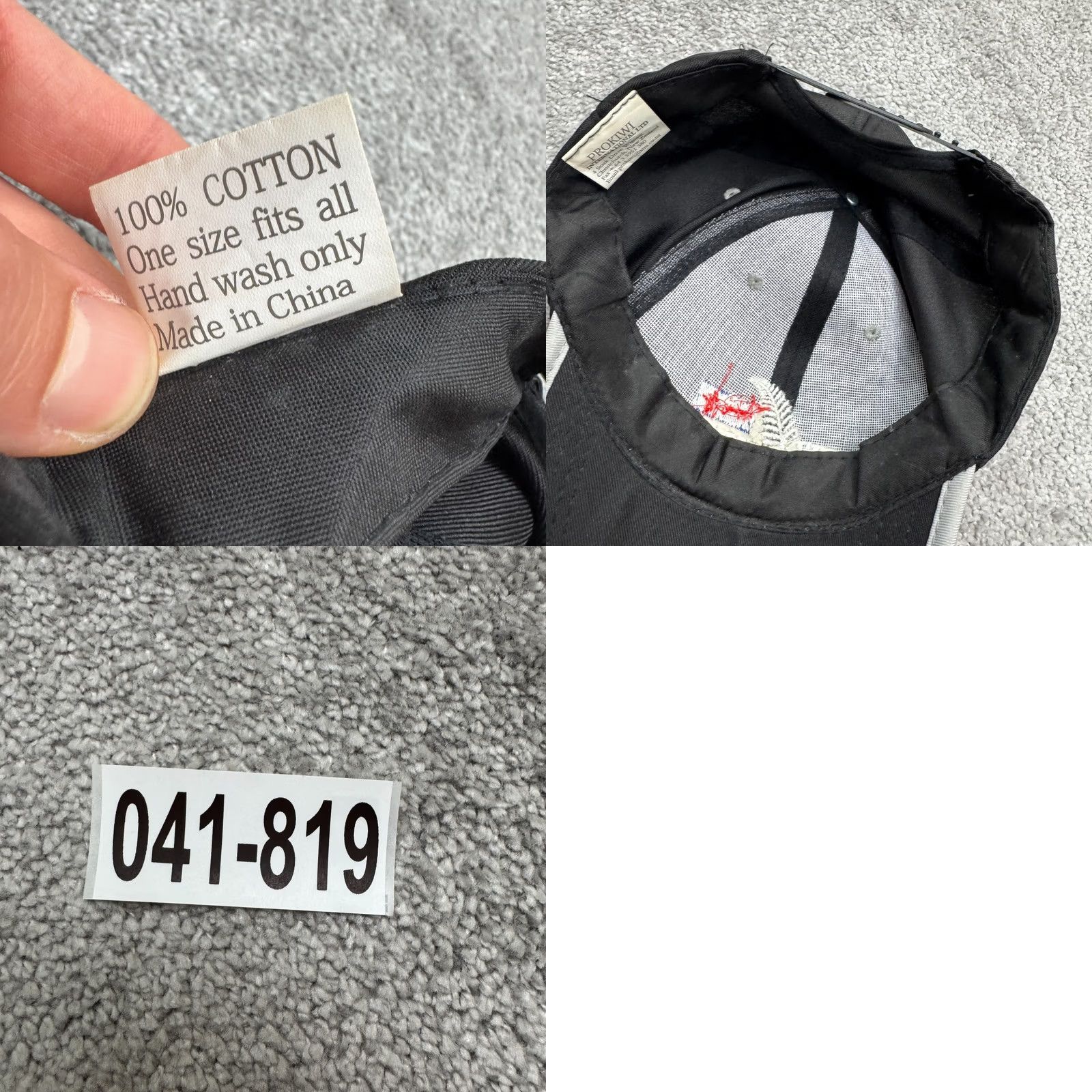 Vintage Prokiwi New Zealand Silver Fern Flag Snapback Hat Cap Unises OSFA Black Cotton Size ONE SIZE - 9 Thumbnail