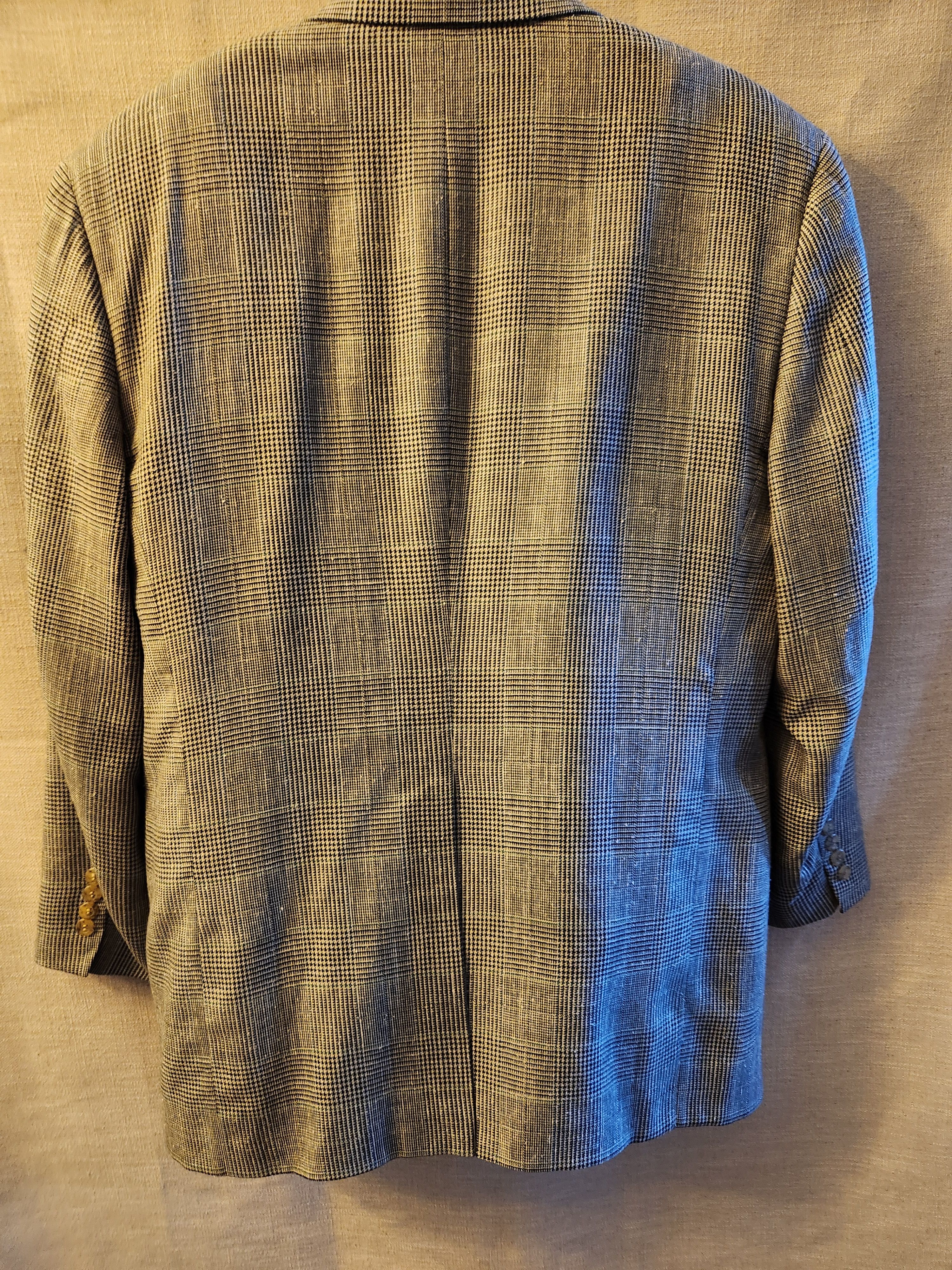 Bill Blass Classic Glen Plaid Blazer Size 42R - 2 Thumbnail