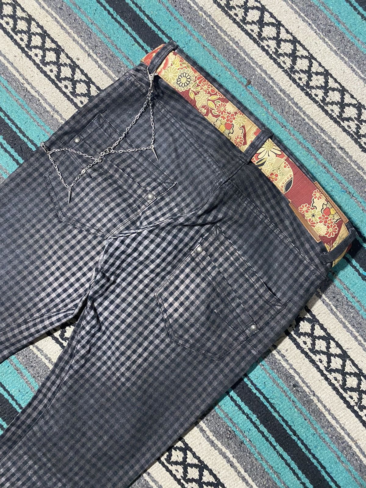 Tornado Mart 2000s Tornado Mart - Checkered jeans Pants Size US 32 / EU 48 - 9 Thumbnail
