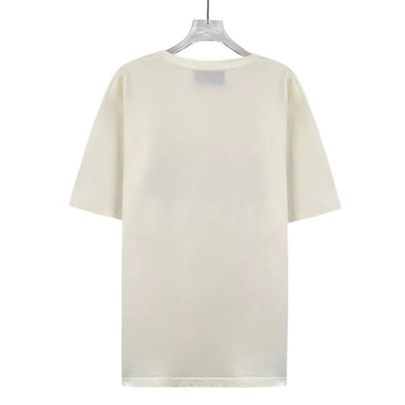 Gucci Gucci Beige striped letter print cotton round-neck short-s Size US L / EU 52-54 / 3 - 2 Thumbnail