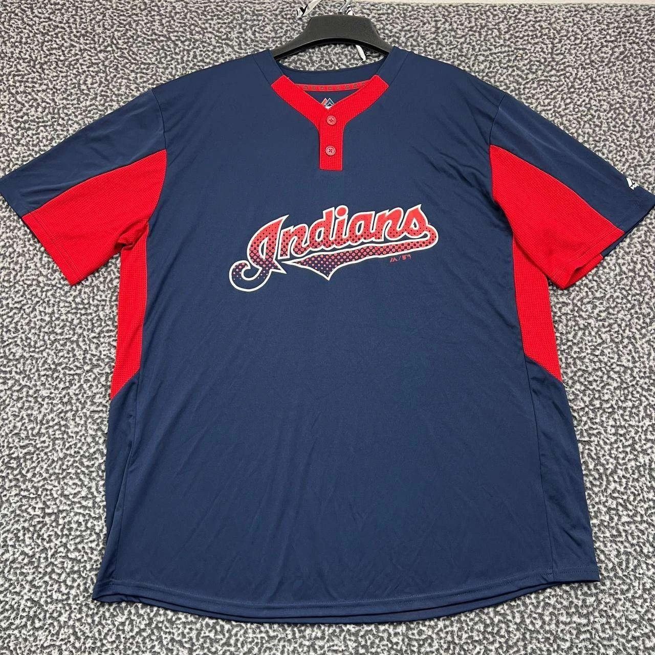 Majestic Cleveland Indians Guardians Shirt Men Short Sleeve XL Size US XL / EU 56 / 4 - 1 Thumbnail