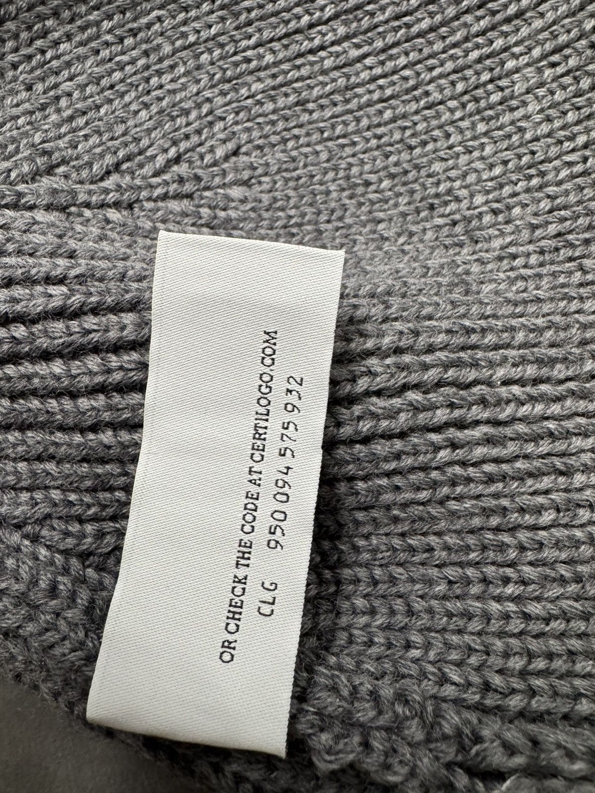 Off-White NWT Wool Rib Beanie - GRAY, OS Size ONE SIZE - 5 Thumbnail
