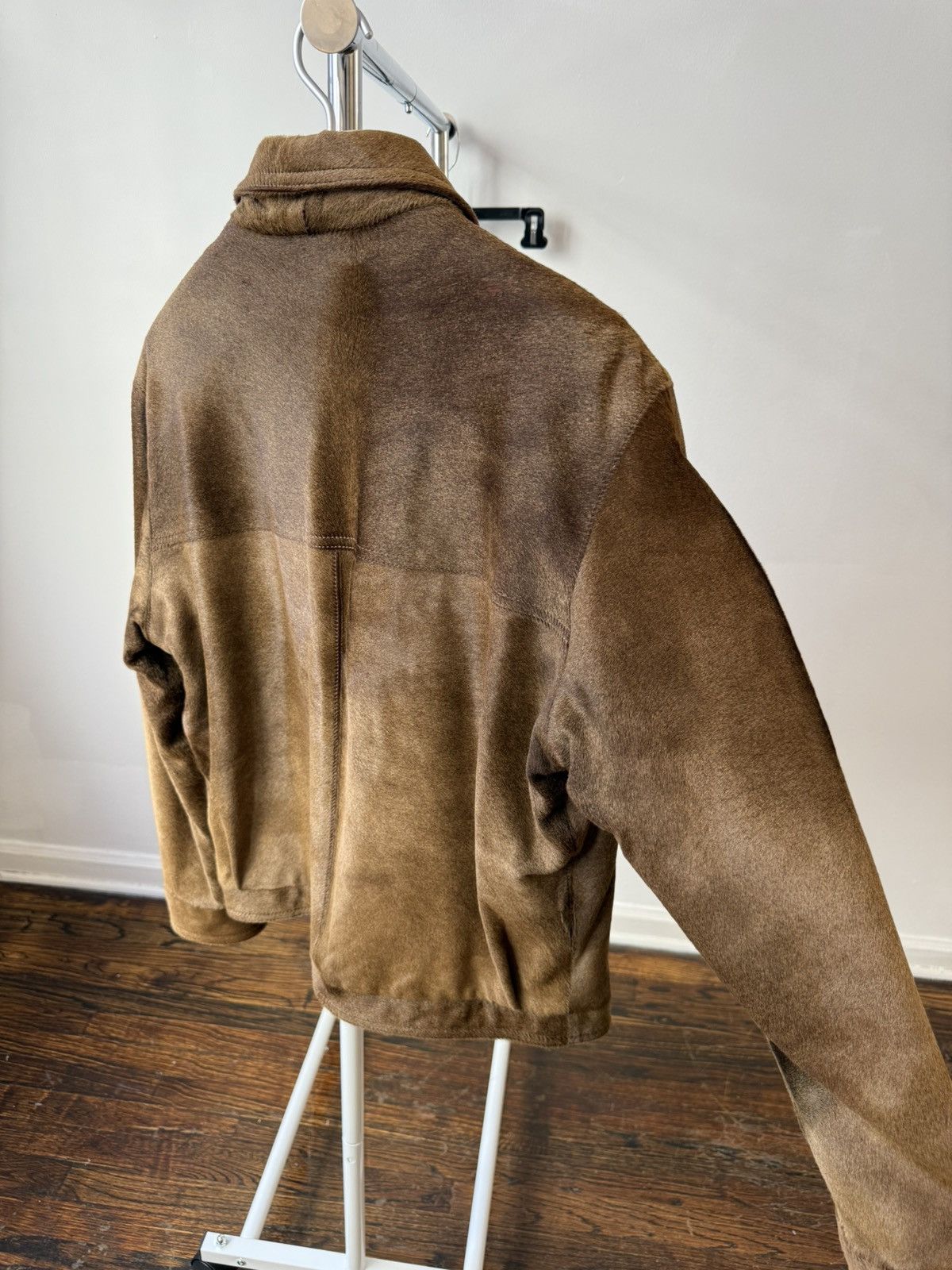 Giorgio Armani Calf Hair Leather Jacket FW1998 Size US M / EU 48-50 / 2 - 2 Thumbnail