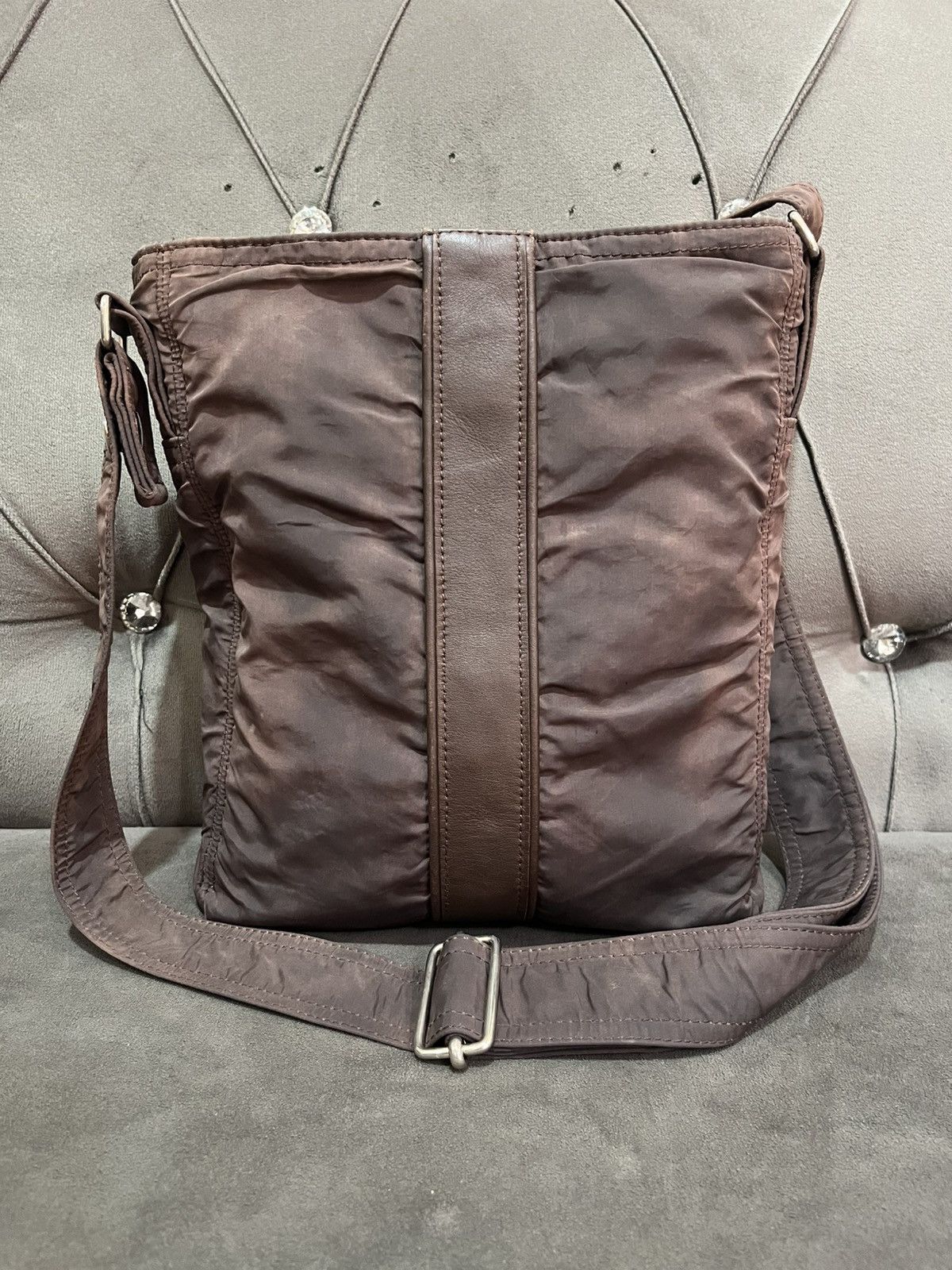 Hermes Auth HERMES Acapulco Bandouliere Shoulder Bag Nylon Brown Size ONE SIZE - 3 Thumbnail
