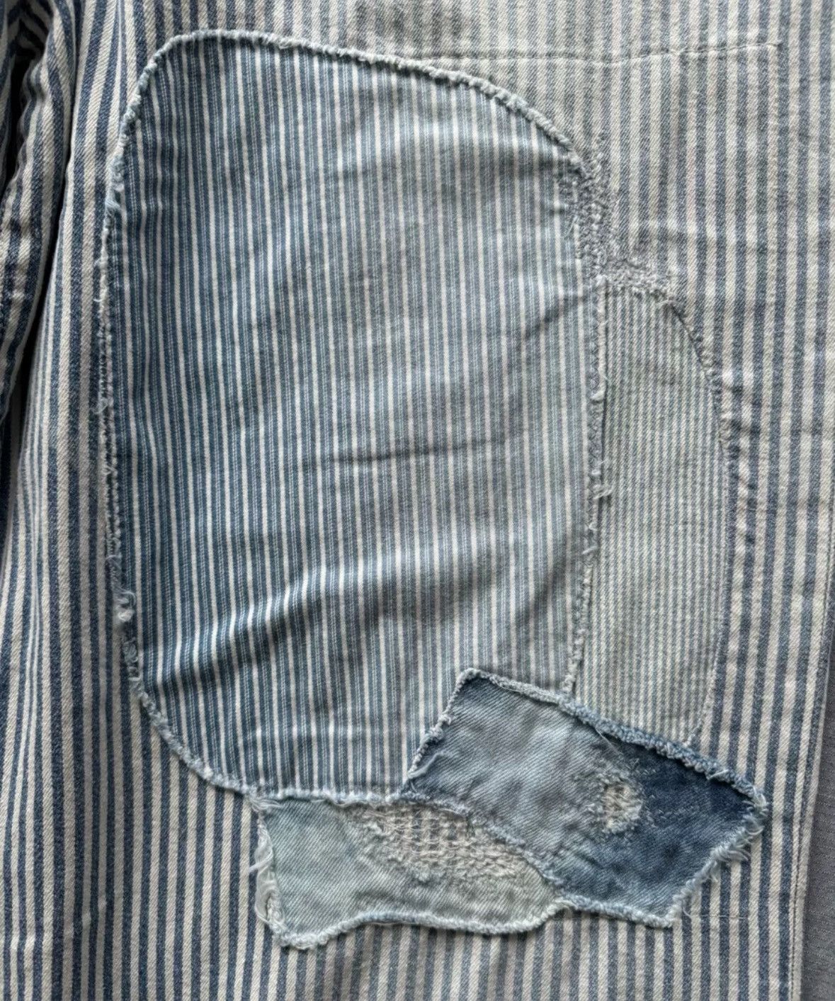 Kapital Kapital striped wide leg patch distressed pants Size US 32 / EU 48 - 3 Thumbnail