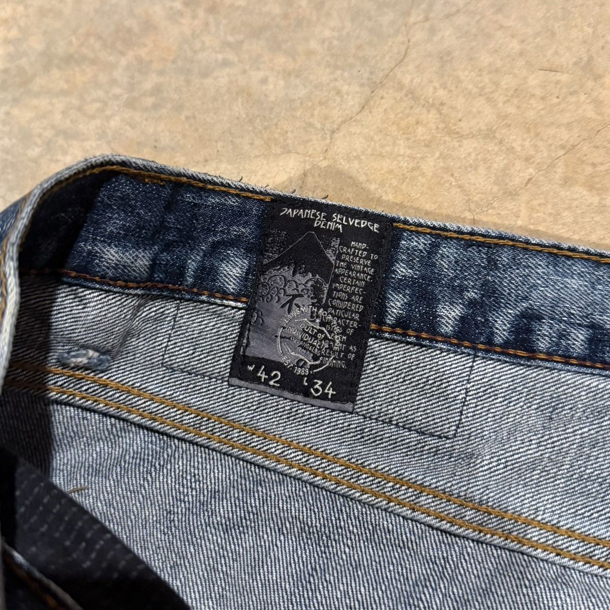 Cult Of Individuality Faded Distressed Japanese Selvedge Paint Splatter Jeans ERD Size US 42 / EU 58 - 9 Thumbnail