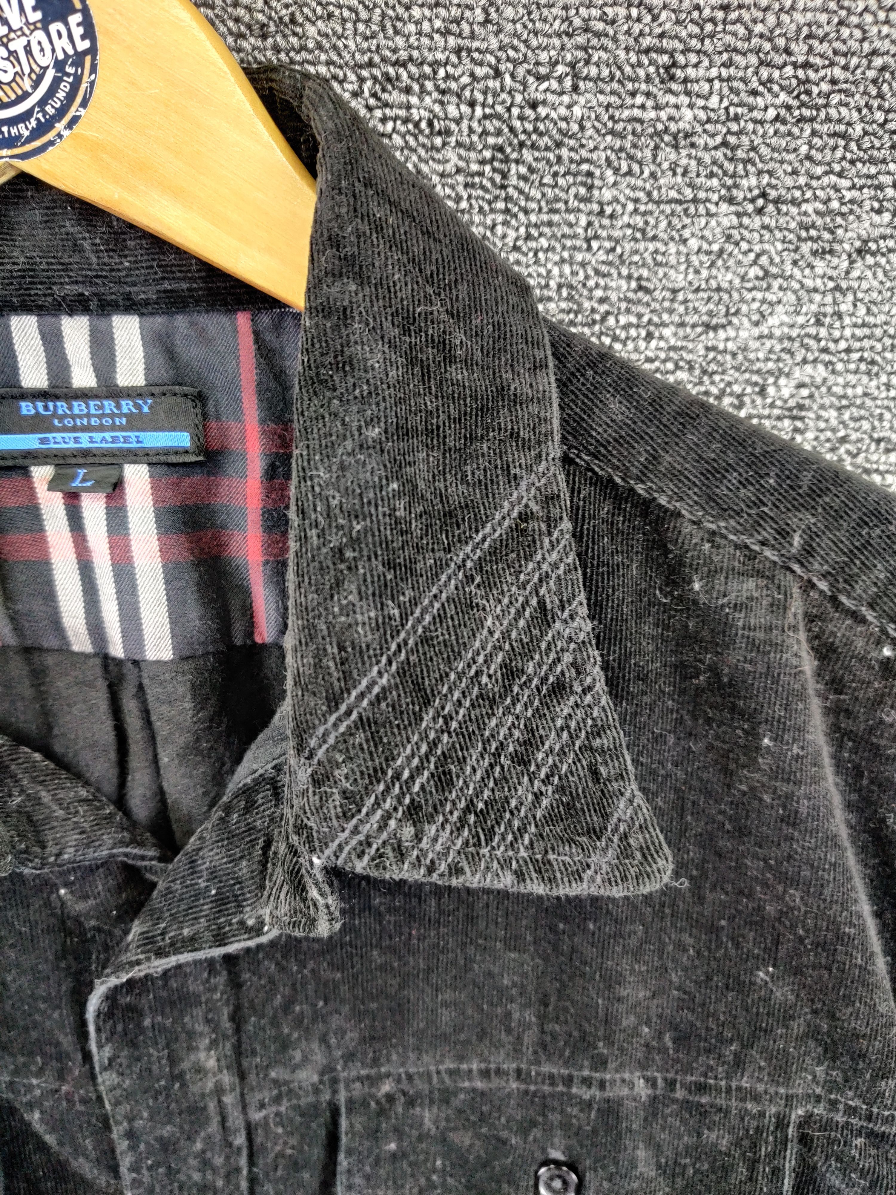 Burberry Vintage Burberry Blue Label Corduroy Overshirt Jacket Size US L / EU 52-54 / 3 - 10 Thumbnail