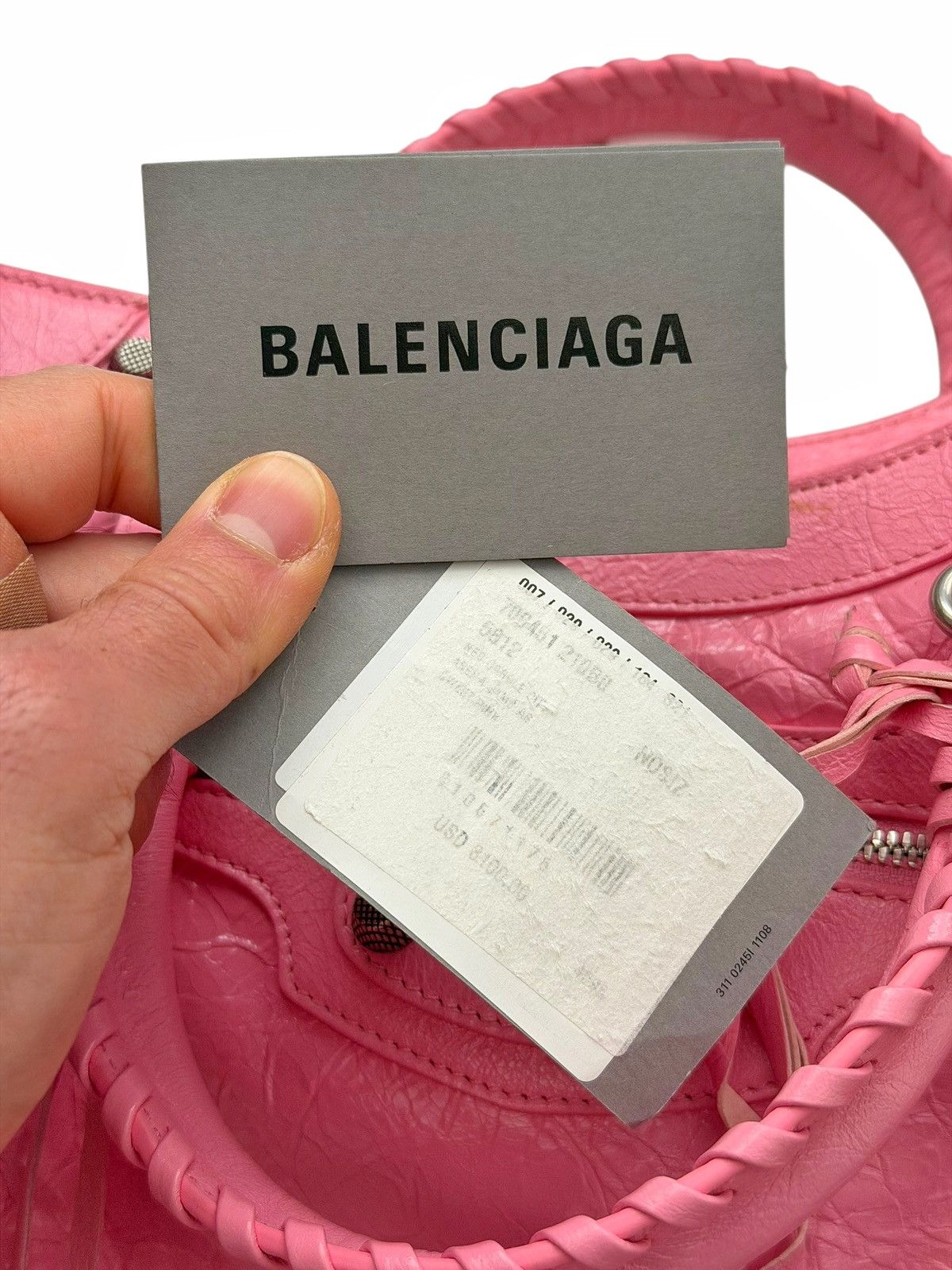 Balenciaga RARE Pink Le Cagole Neo City Bag Arena Leather Size ONE SIZE - 5 Thumbnail